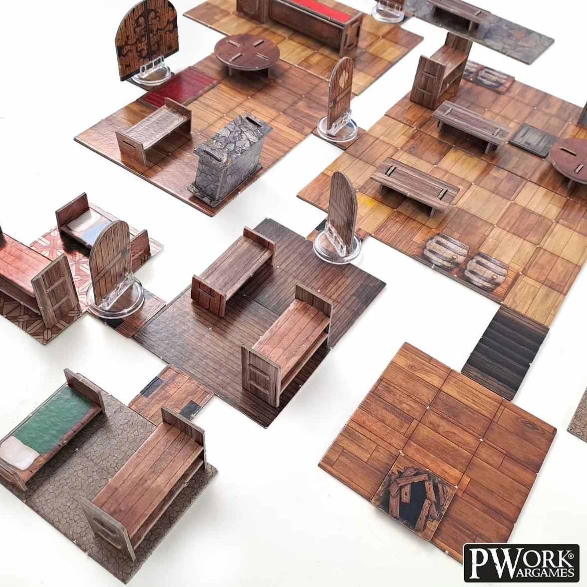 The Tavern - RPG Modular Map Tiles - double face cardboard tiles