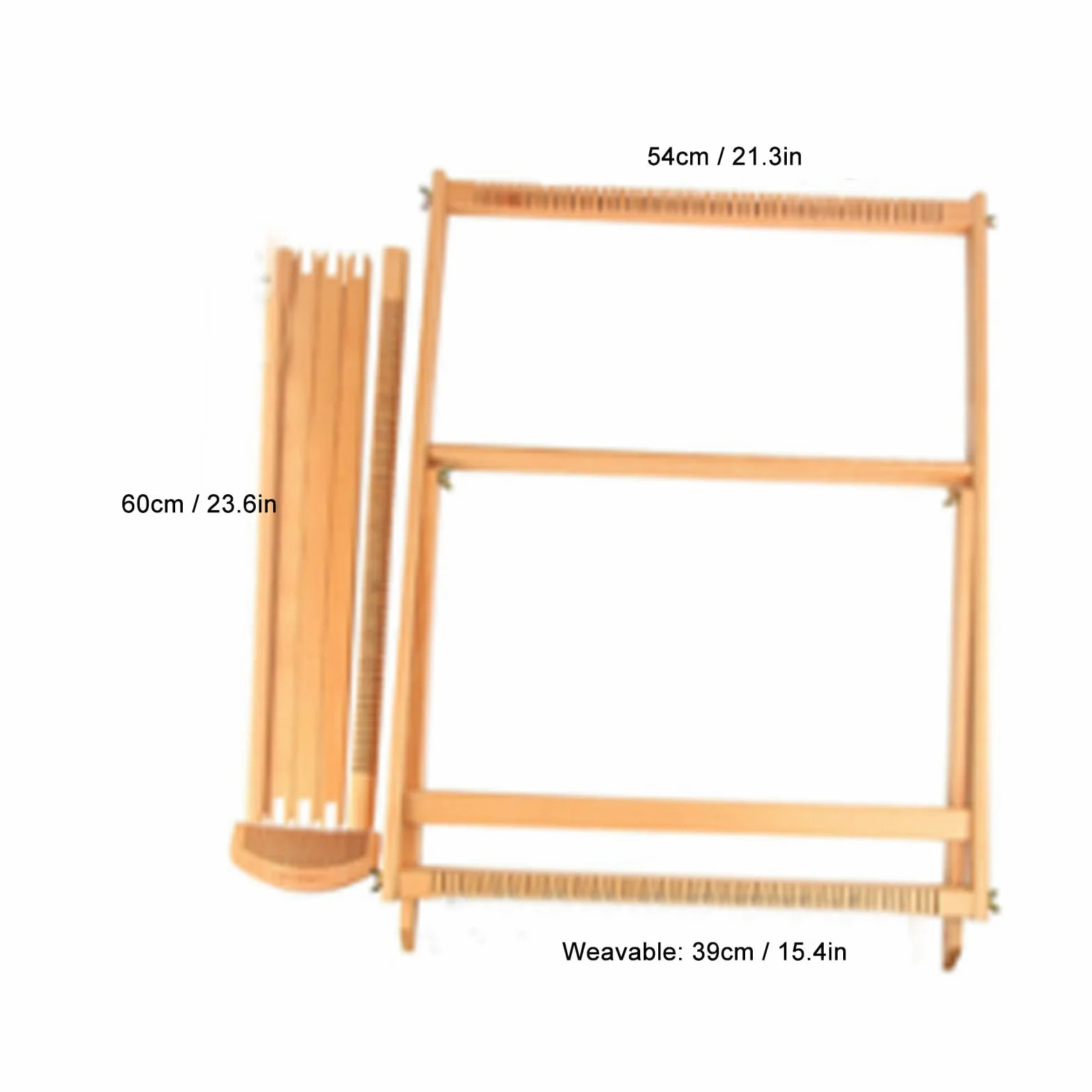 SIXRUN Kit di Tessitura Multi Artigianale in Legno con Telaio di Ordito Integrabile per Bambini Adulti Principianti
