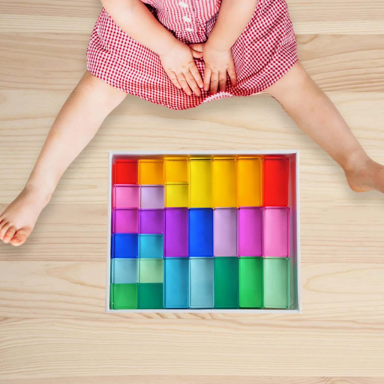 Blocchi da Costruzione Arcobaleno, Gioco di Impilamento, Cubi Acrilici Lisci Ed Educativi per Il Lavoro di, Regalo di Compleanno per Bambini E