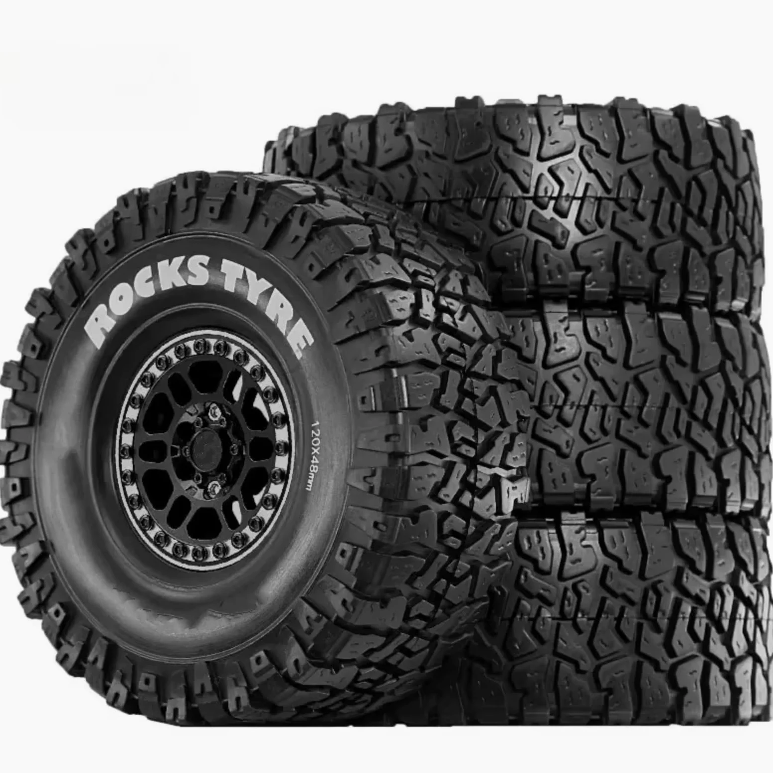 Beadlock Ruote Pneumatici In Gomma Metallo Per Traxxas Per TRX4 Per Axial Per SCX10 II III Per Redcat Gen 8 1/10 RC Auto Crawler Aggiornamenti Parti Ricambi Crawler RC