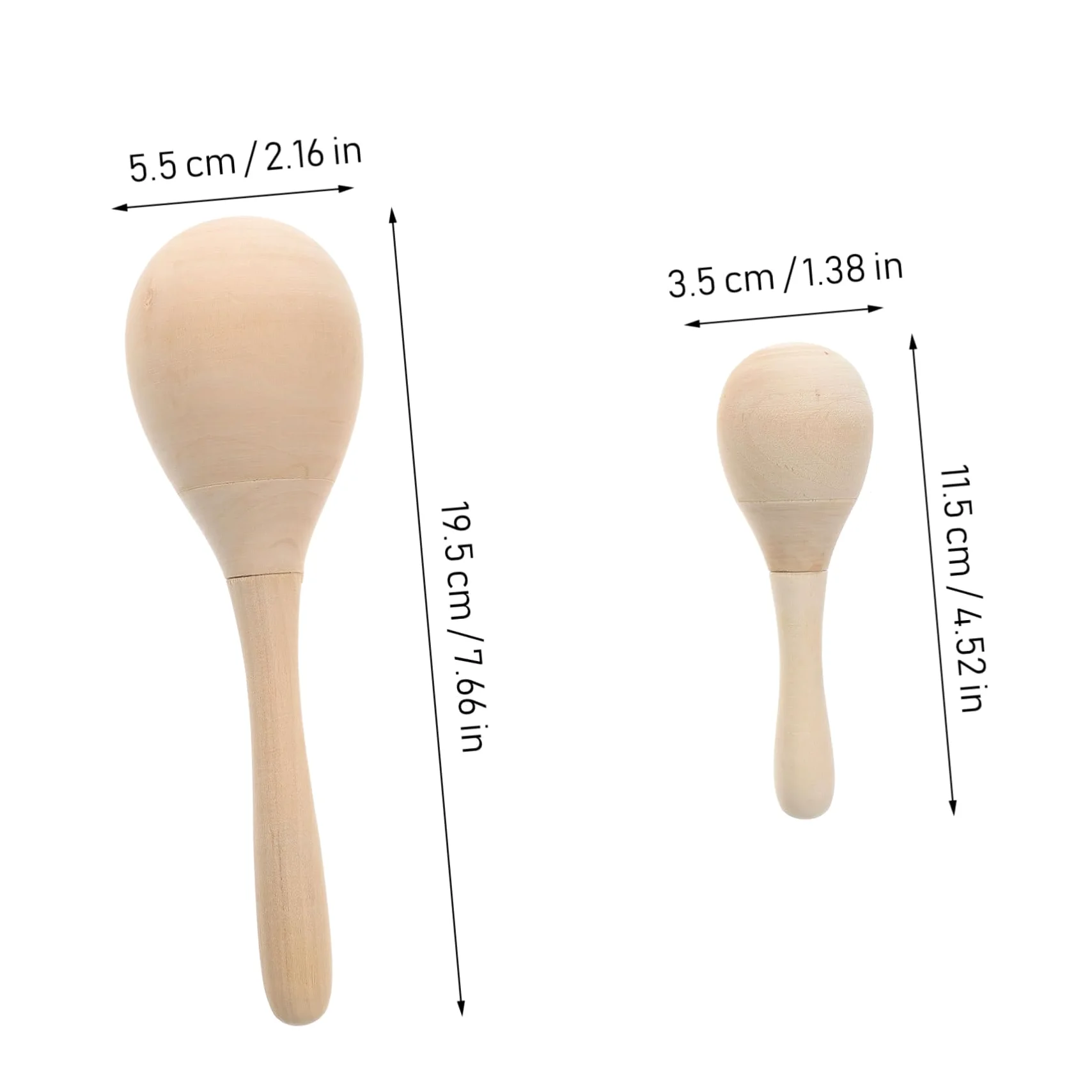 minkissy Maracas in Legno 12 Pezzi per Ragazzo Ragazza Design Creativo e Compatto, Strumento Musicale Fai da Te per Casa e Aula di Scuola