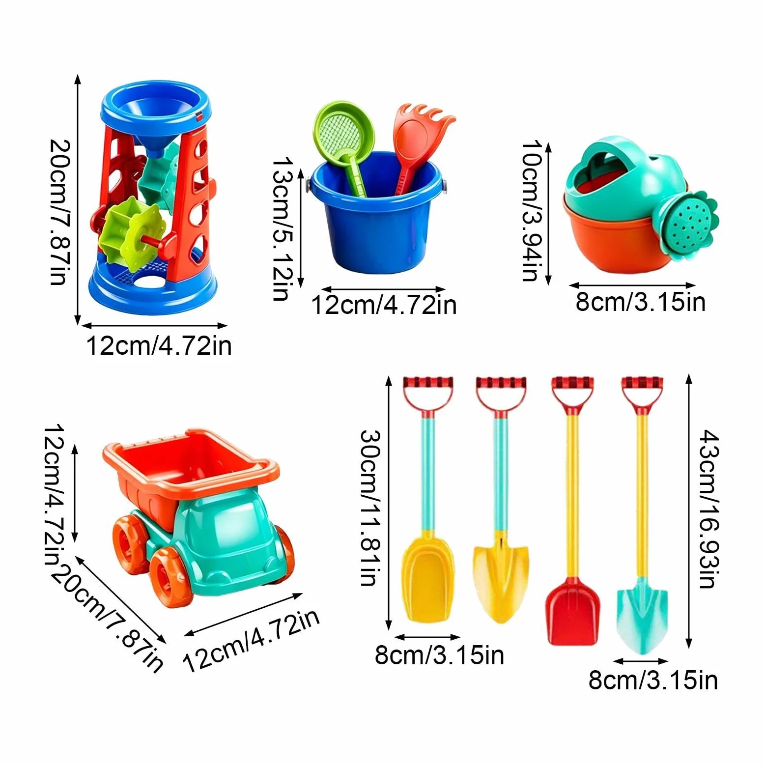 Giocattoli da Spiaggia con Sabbia di Sabbia all'Aperto | Set di Giochi da Sabbia per le Vacanze Estive Viaggi in Località di Mare Resort Giardino Cortile e per Bambini e Bambine da