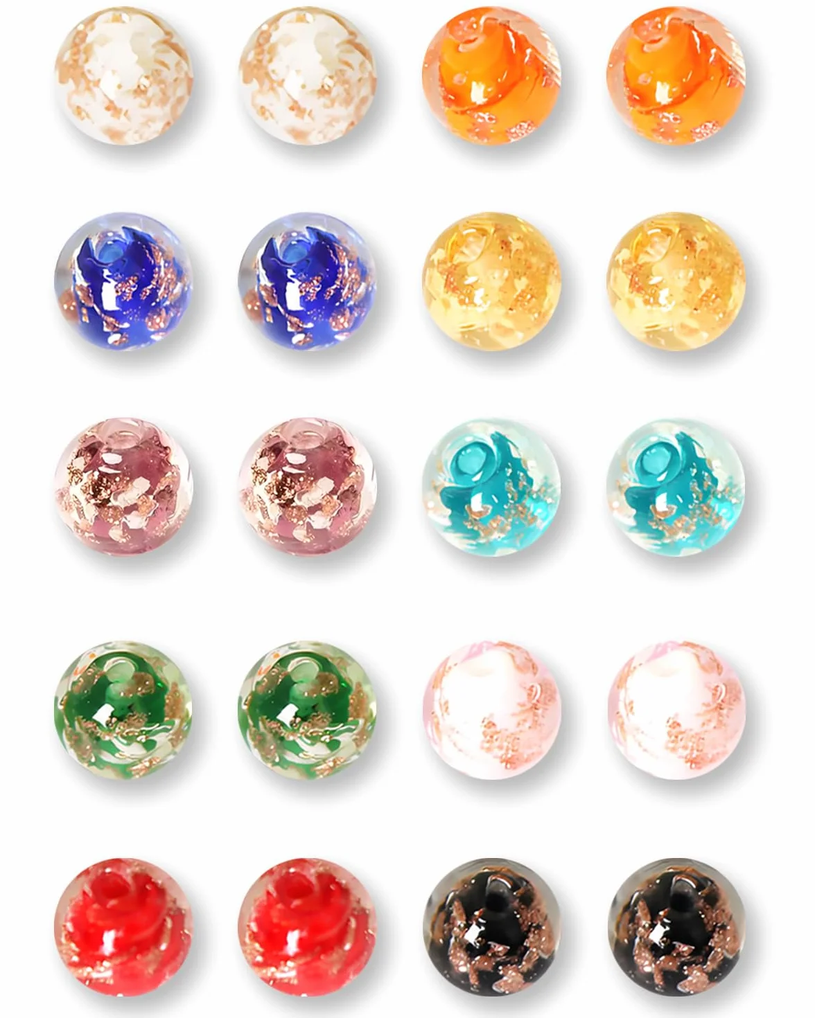 DAFNE biglie di vetro fosforescenti 13 mm 10 colori per bambini giochi fai da te decorazioni casa