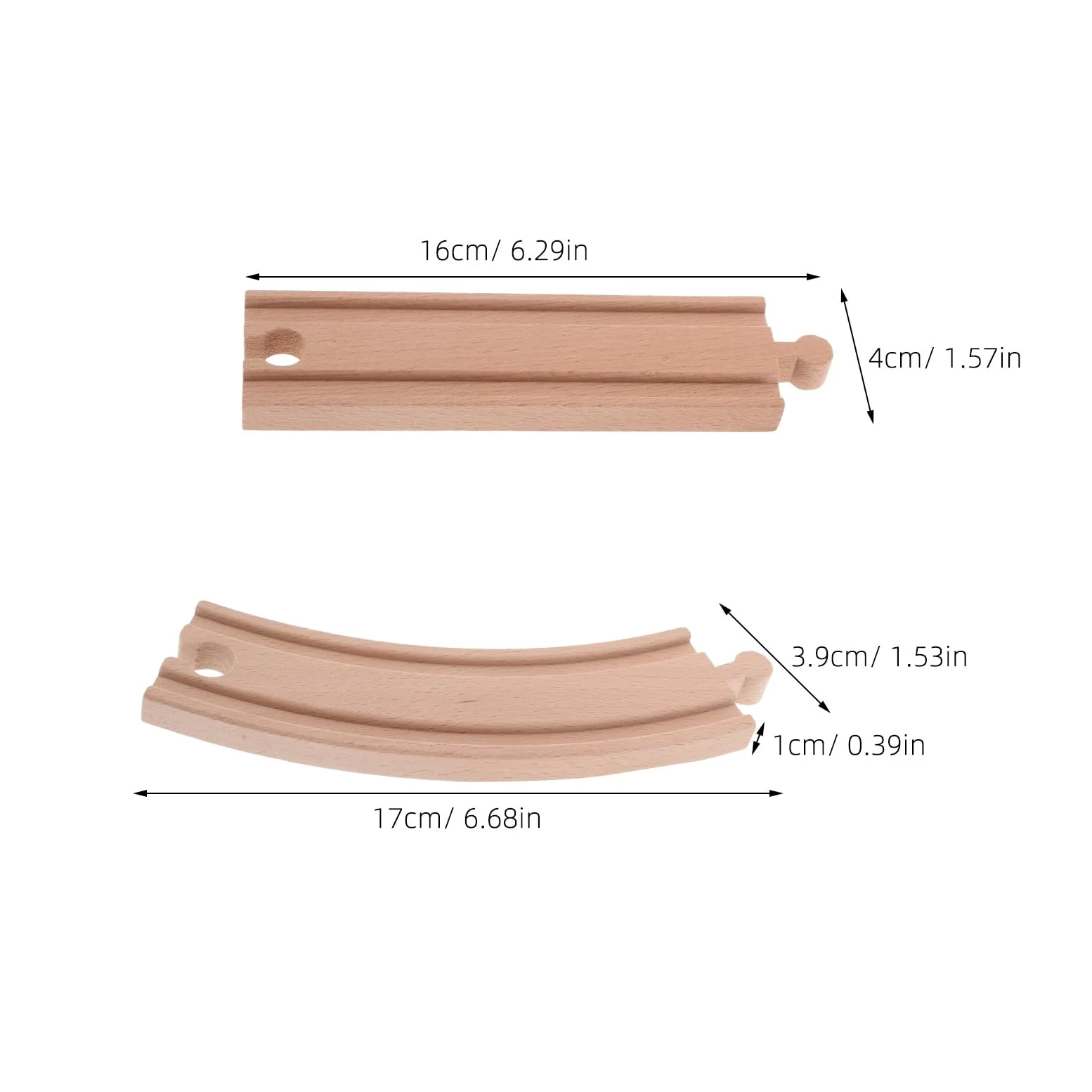 Gatuida Espansione Binari Trenino Elettrico in Legno, Accessori per Treni con Curve e Rettilinei, Kit Creativo per Ragazzo Ragazza da 20 Pezzi