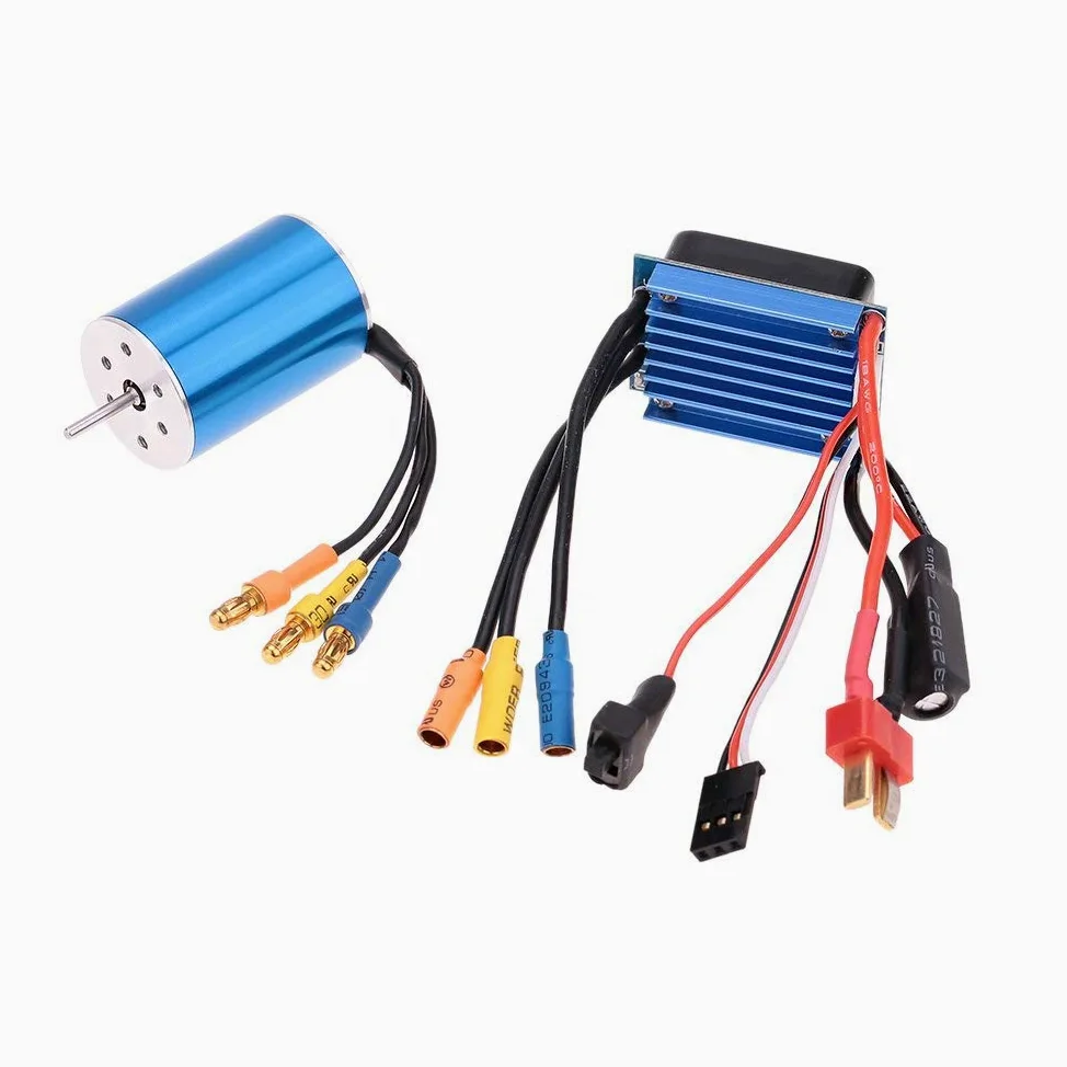 2435 4800KV 4P Sensorless Motore Brushless con 25A Brushless ESC (regolatore di velocità elettrico) per 1/16 1/18 RC Auto Truck