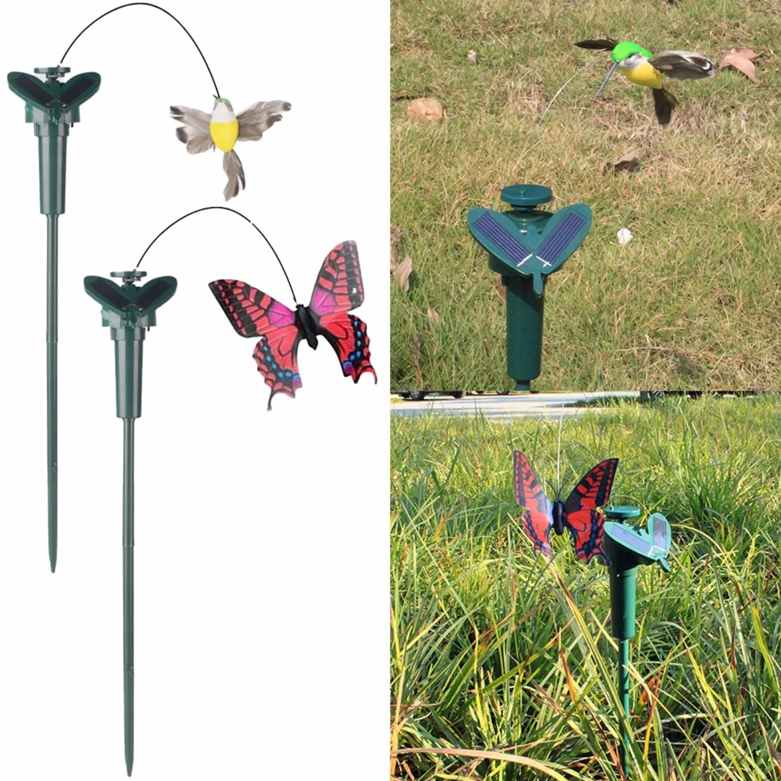 Farfalla solare volante decorazione giardino 5 pezzi