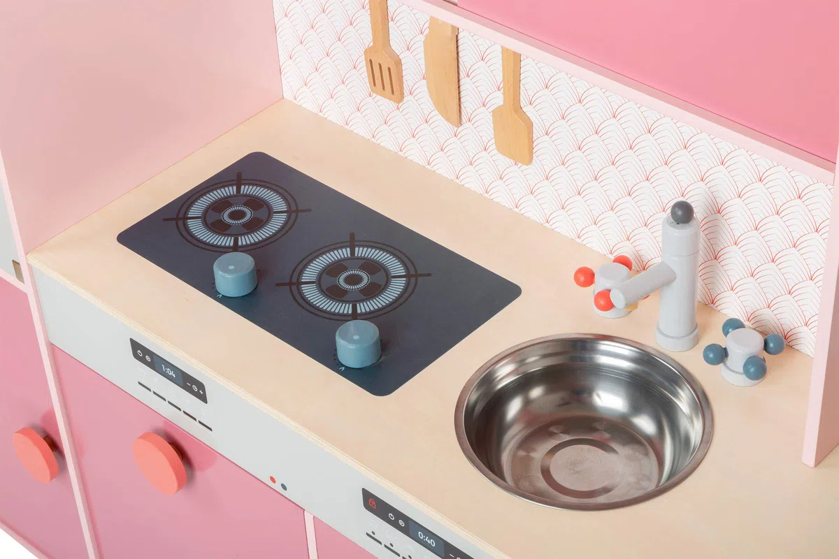 small foot 11465 Cucina per Bambini Sogno di Bambina, in Legno, Cucina Multifunzionale, Gioco di Ruolo