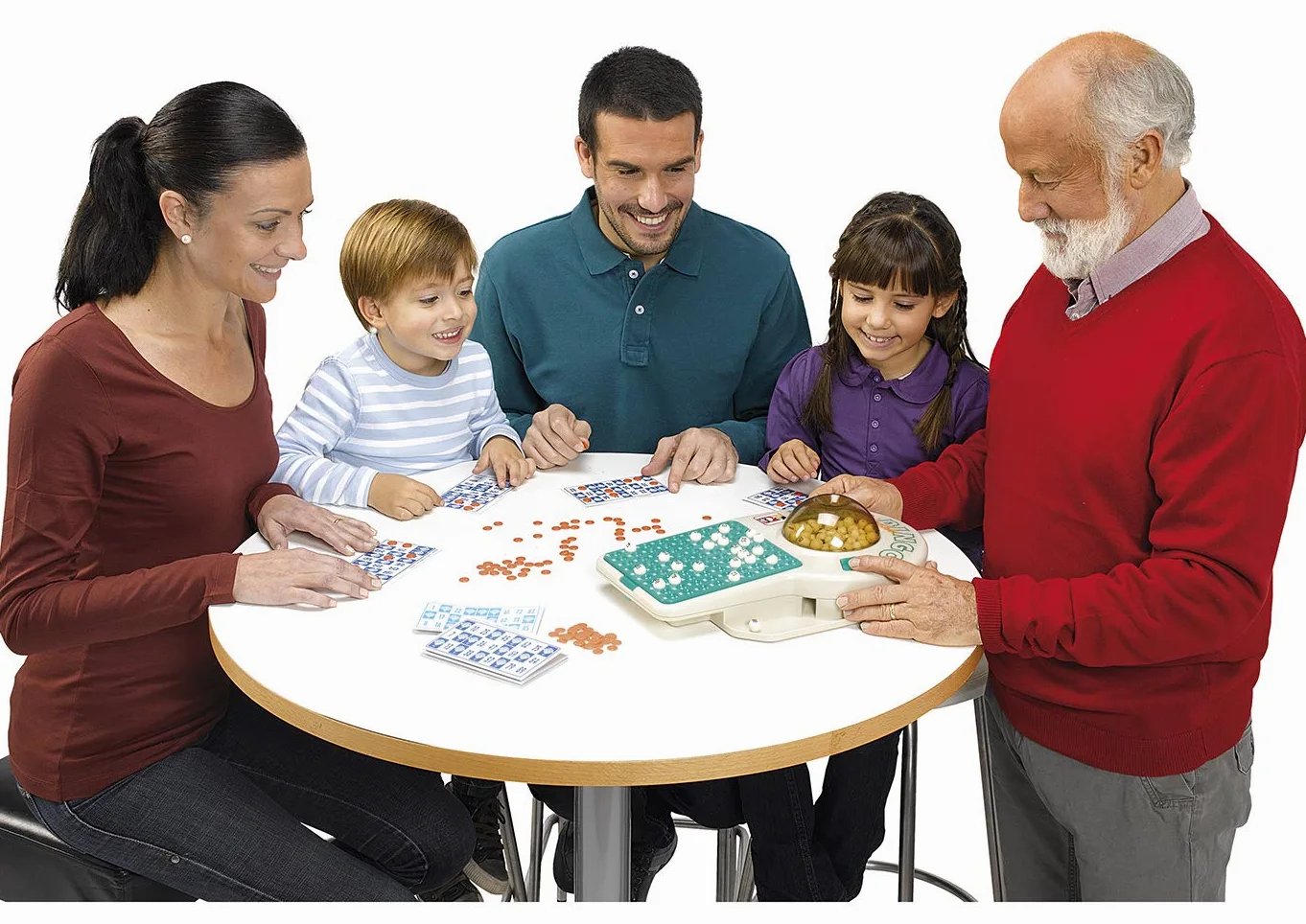 Chicos - Tombola Elettrica Famiglia | Bingo elettronico 24 cartelle con 90 palline indelebili | Estrazione automatica e vano porta gettoni | Fino 24 giocatori | Consigliato dai 3 anni (22302)