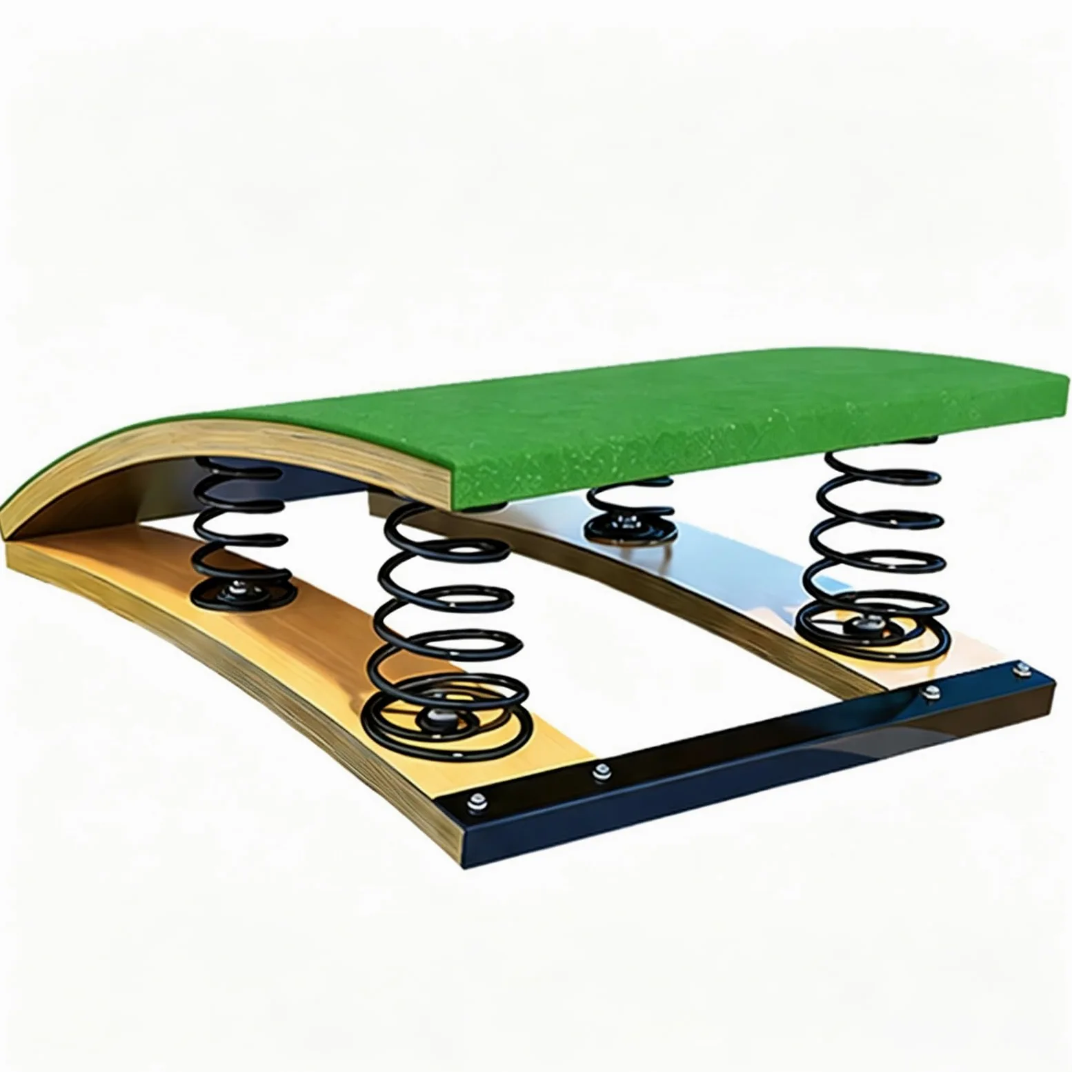 Heavy Duty Curvo Springboard, Trampolino antiscivolo in Legno Massello | Rimbalzo Potente con Design Antiscivolo, Feltro & Piedini in Gomma, Casa, Scuole & Centri Sportivi