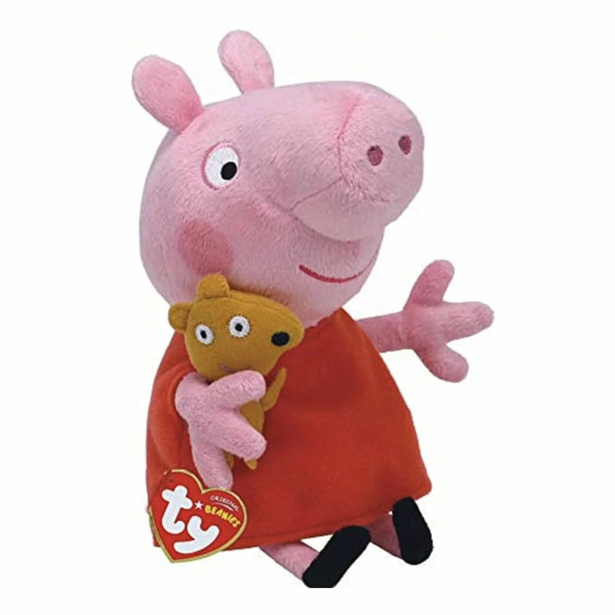 Ty Beanie Babies - Floppy, Collezione Peppa Pig, Peppa Pig, Morbido Peluche da Collezionare, Idea Regalo per Grandi e Piccini - 20 cm - T46128