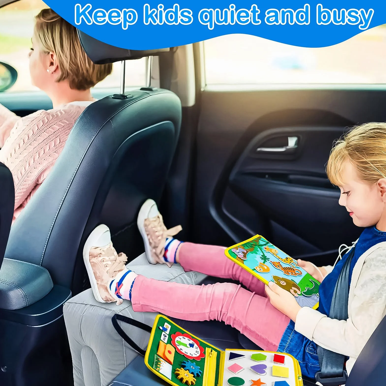 Uping Busy Board Activity Board Montessori Giocattoli Educativi Regalo Bambino Sensoriale Viaggio Auto Aereo
