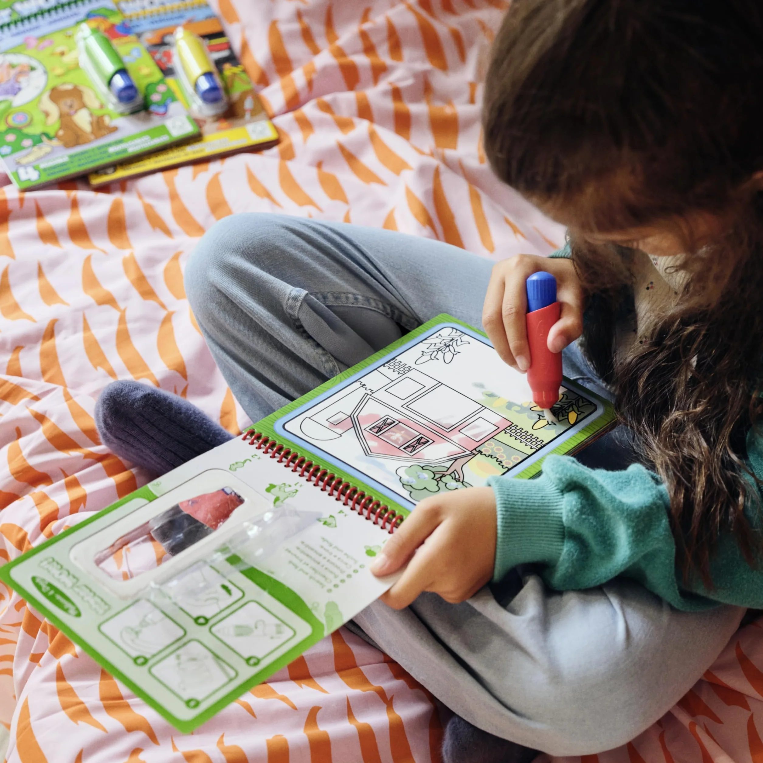Melissa & Doug Water Wow! Libro Magico da Colorare con Pennello ad Acqua Fattoria, Gioco Educativo per Bambini 3+