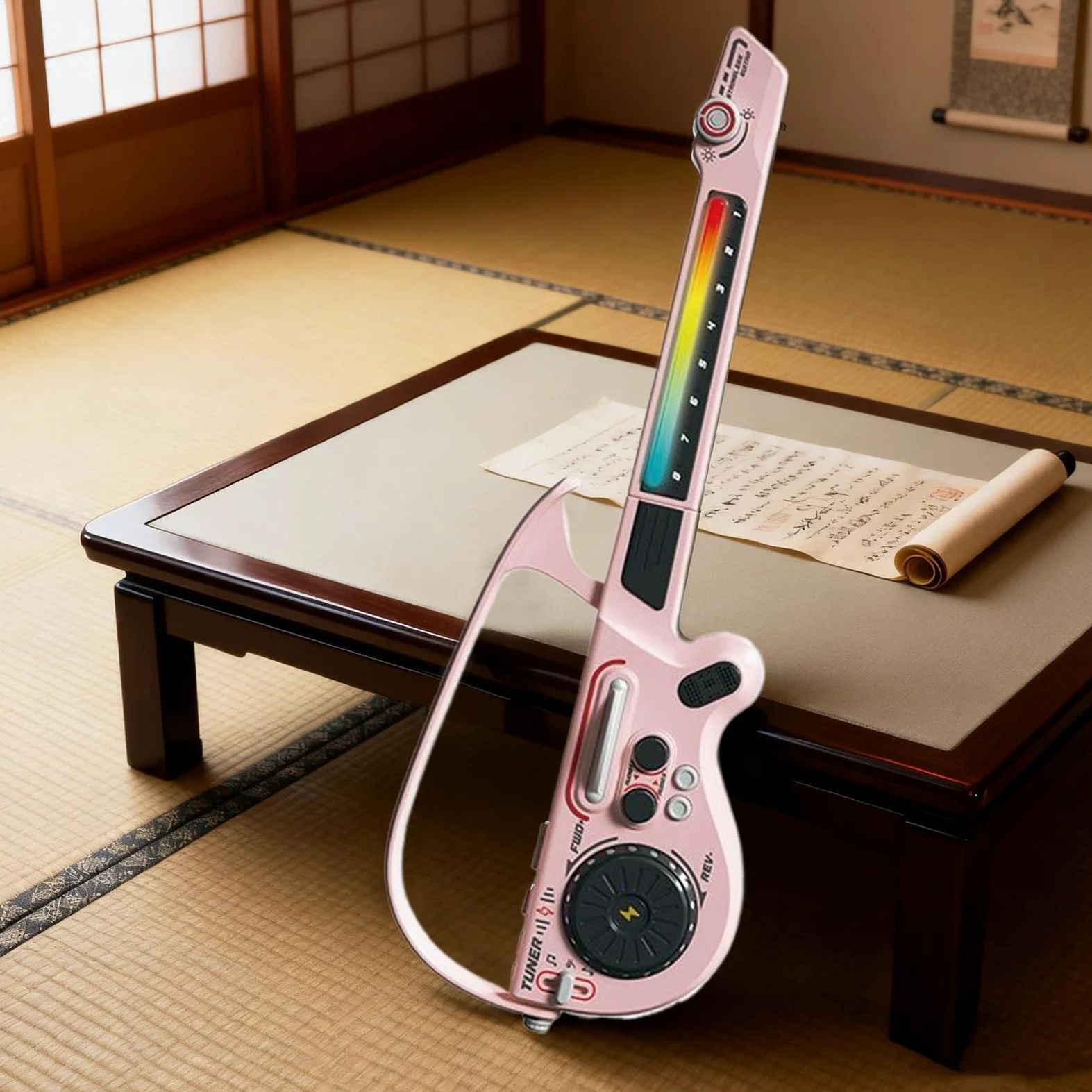 Chitarra Elettrica per Bambini Strumento Musicale Pieghievole Senza Corde | Chitarra Karaoke Ricaricabile Giocattoli Per Ragazzi Ragazze Principianti Pratica Casa Viaggio Regalo Compleanno Natale