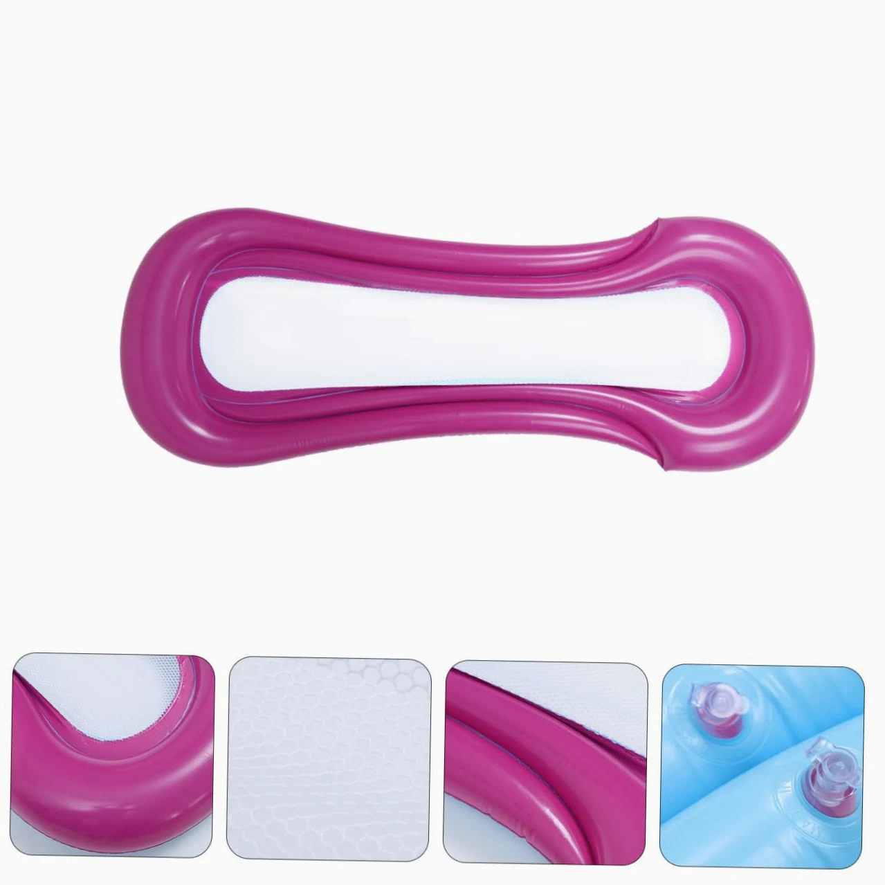 BESTonZON Materassino Galleggiante Portatile Per Piscina Materassino Gonfiabile Pieghevole Rosso Per