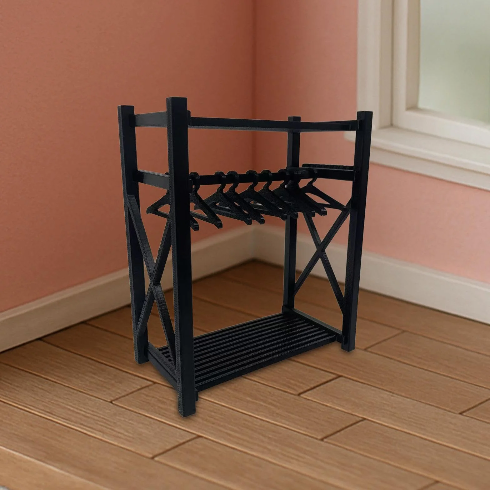 Armadio per casa delle Bambole, mobili per casa delle Bambole, mobili per in Miniatura, Decorazioni per Scene di Artificiali, Armadio in Miniatura, Nero