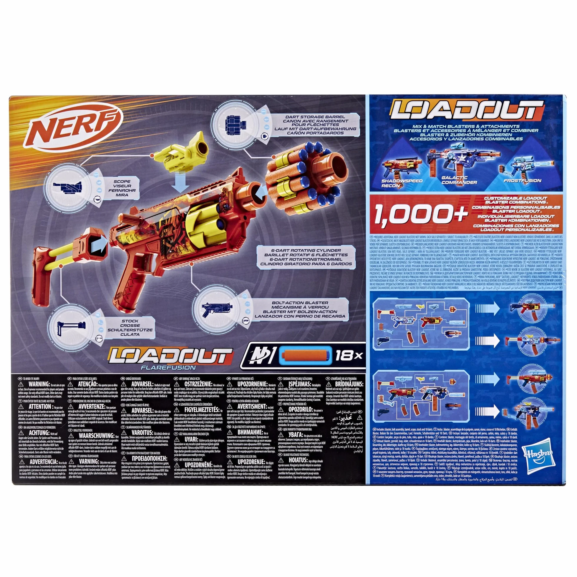 Nerf FlareFusion e blaster N1, 18 dardi