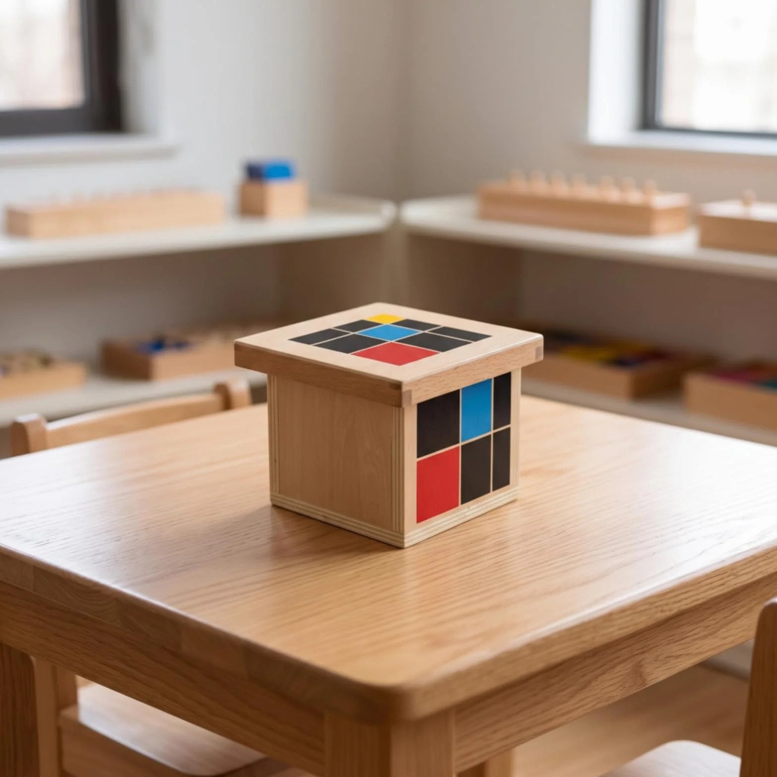 Cubo Aritmetico in Legno Didattico Cubo Educativo Geometrico per Bambini, Educatori, Casa