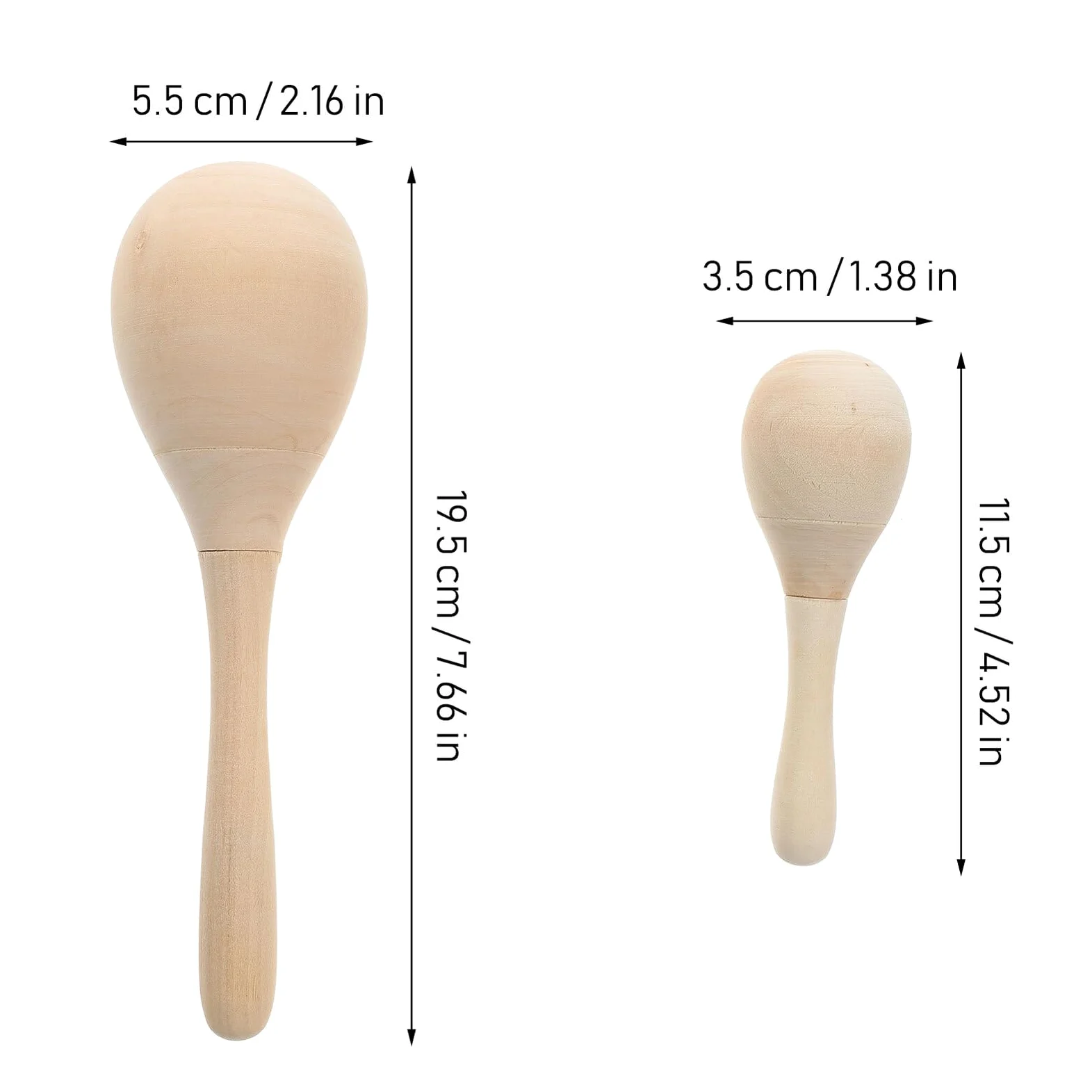 12 Pezzi Maracas in Legno per Ragazzo Ragazza, Giocattoli Musicali Educativi per Feste e Casa, Strumenti Percussivi Fai da Te per Sviluppo Coordinazione Manuale e Artistica
