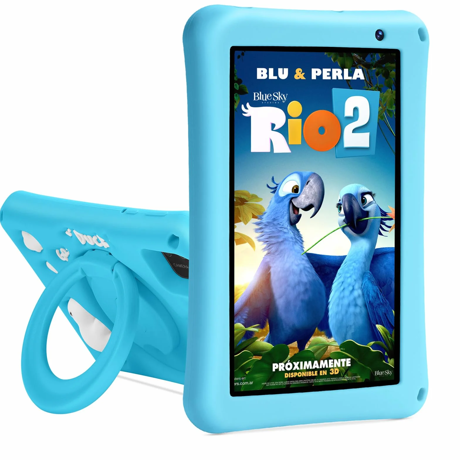 Tablet bambini 7 pollici, tablet Android 13, Octa-Core, 8GB+64GB (256 espandibili), 5800mAh Batteria, 5MP+8MP Fotocamera, Software per bambini precaricato, tablet con custodia (blu)