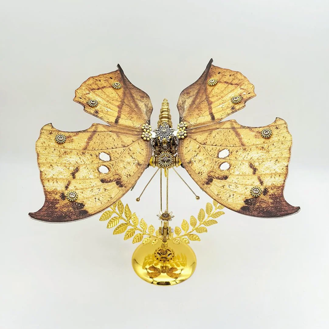 Puzzle 3D in metallo a forma di farfalla con occhio di pavone, kit di montaggio per modellini di farfalla con occhio di pavone, kit di modellini artistici per adulti, puzzle meccanico in