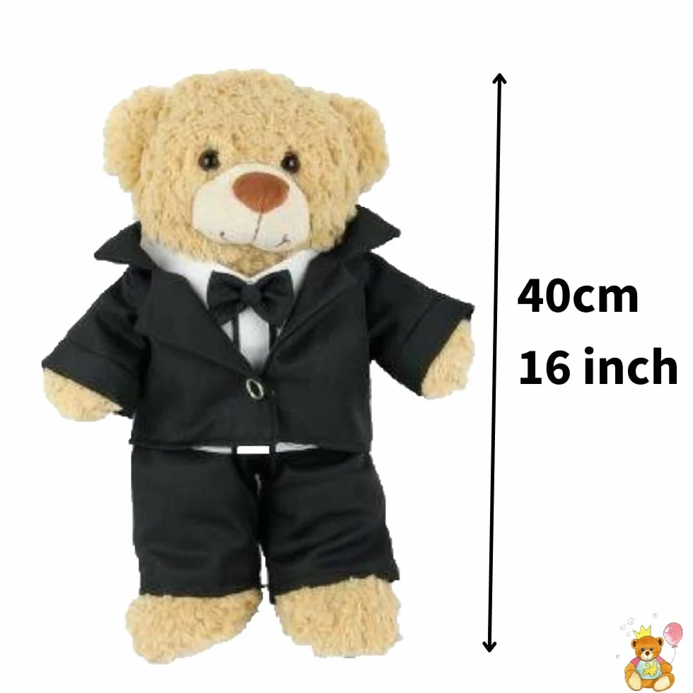 Splodge Teddy Parties Vestiti per orsacchiotti - Smoking da Matrimonio - Dimensioni dell'orsacchiotto: 40 cm - Orso Non Incluso