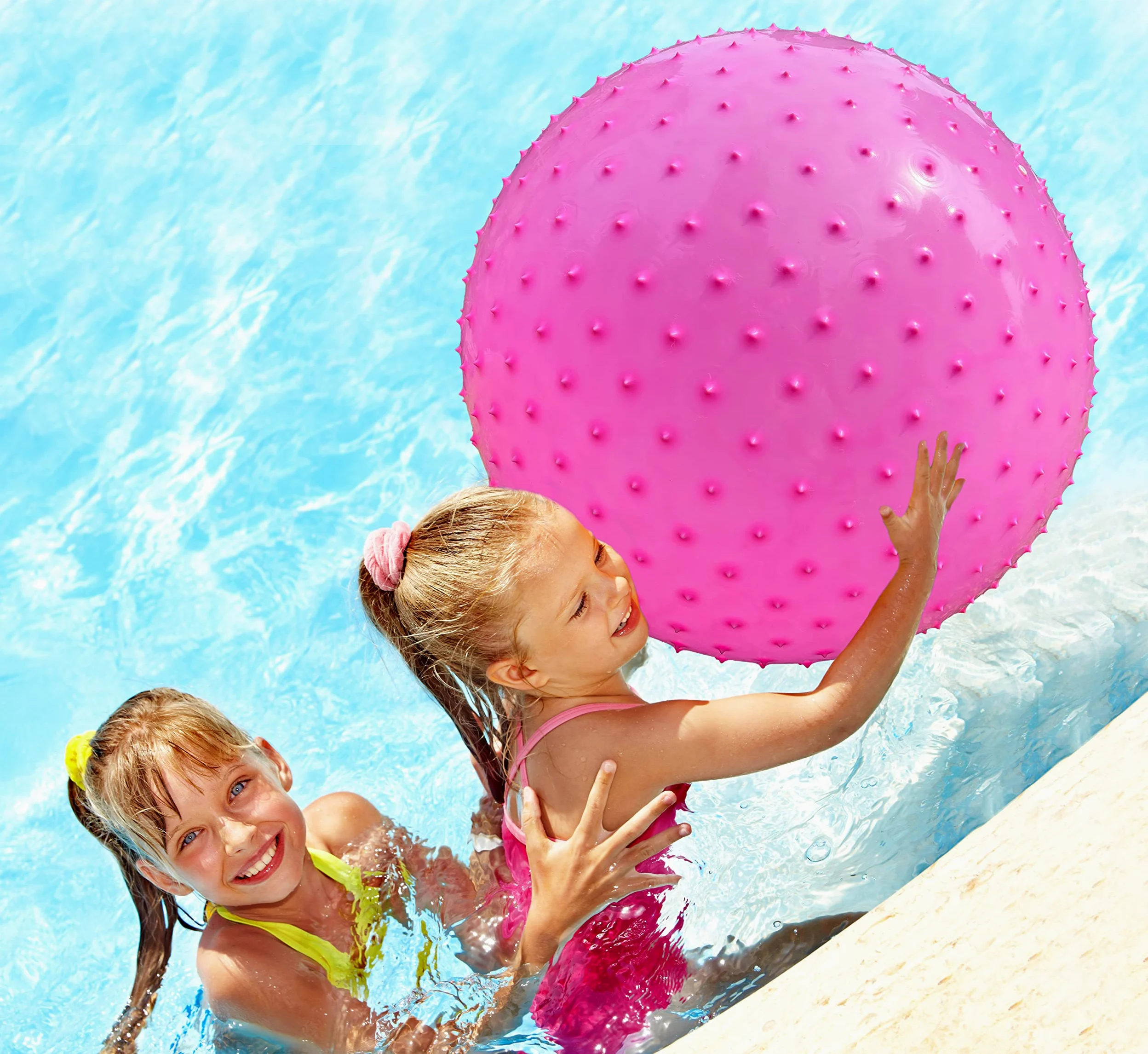 Grande sfera di massaggio sensoriale per i bambini, palline di yoga gonfiabili 85cm, grande palla gonfiabile, palla da esercizio con punte tattili, palle da gioco all'aperto