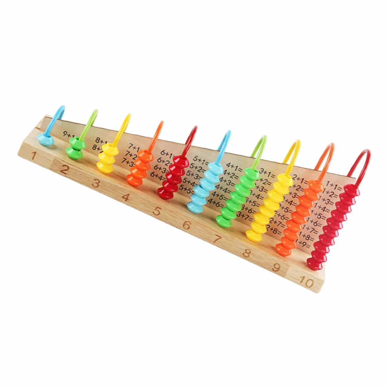 Toddmomy Abaco Educativo in Legno Colorato per Bambini, 1 Pz | Addizione e Sottrazione, Sviluppo Cerebrale e Allenamento Mentale, Uso in Festa e Scuola Materna