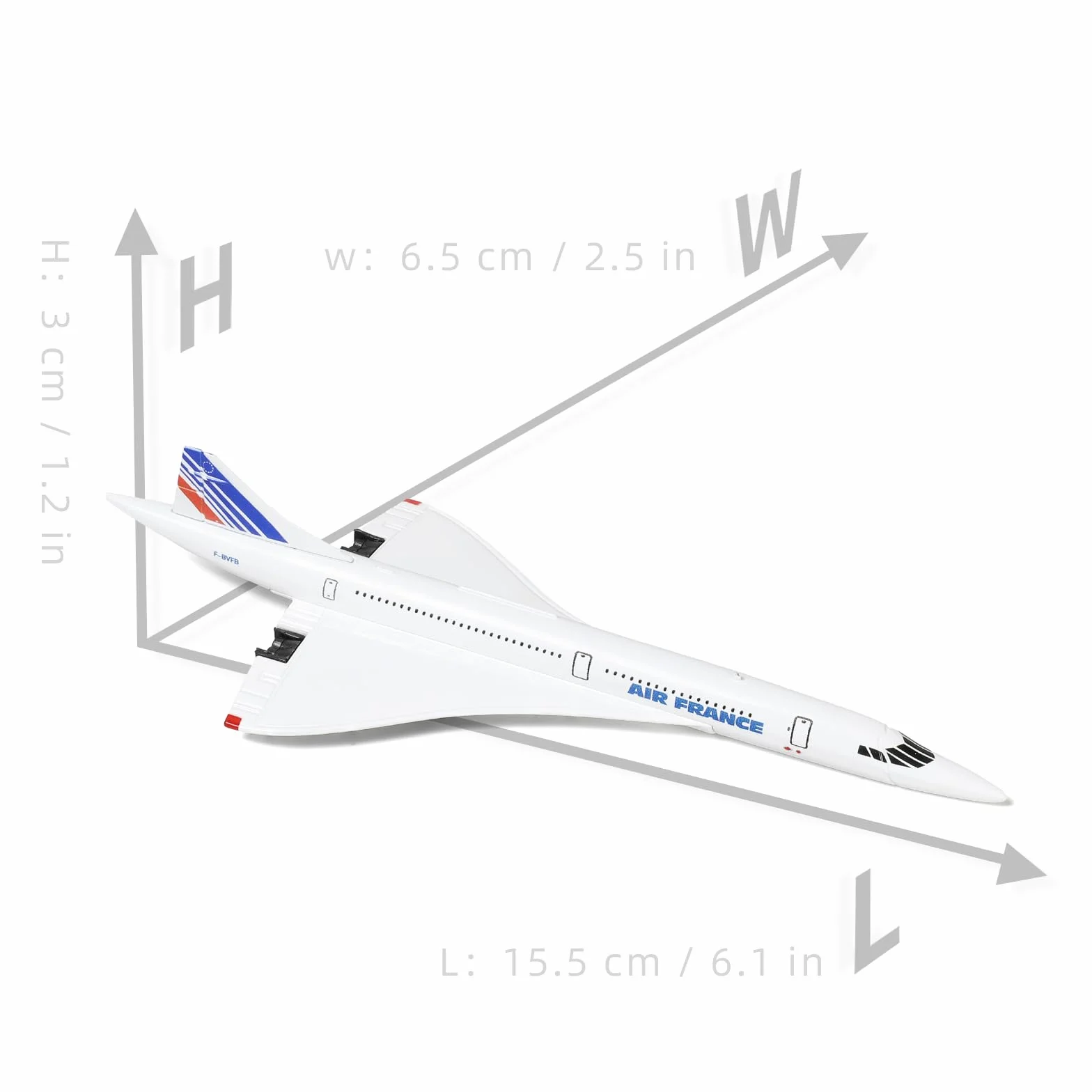 NUOTIE Concorde Air France Modellino di aeroplano pressofuso