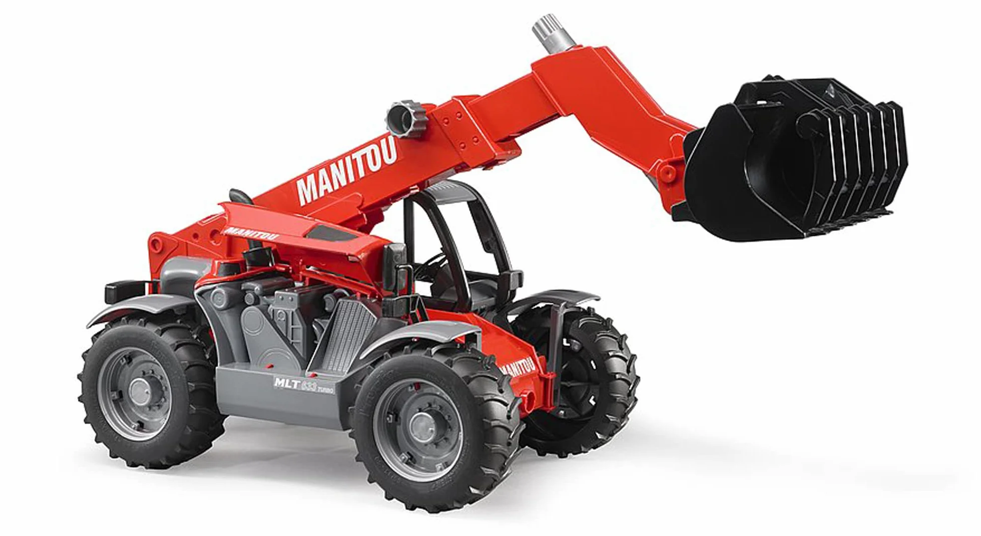 bruder 02125 - Pala telescopica Manitou MLT 633, veicoli, veicolo da costruzione, macchina da costruzione, carrello elevatore, pala gommata, giocattolo