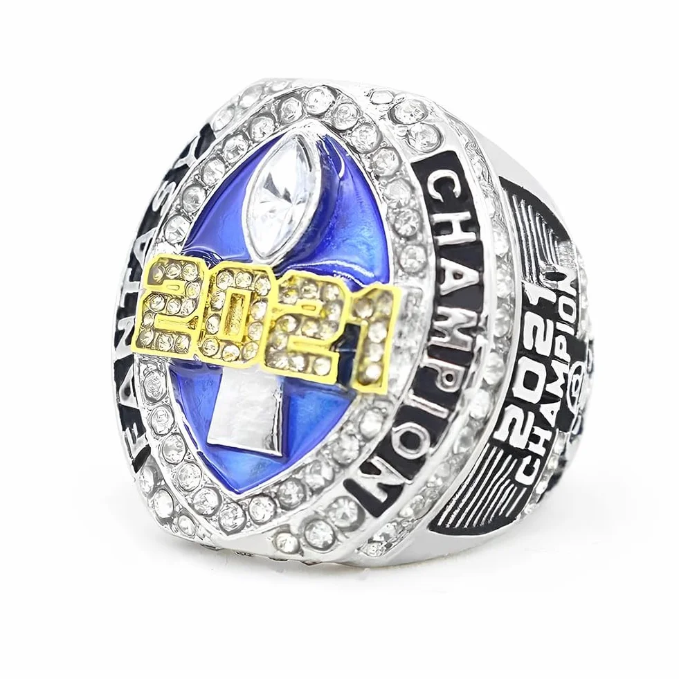 2021 Anello del Campionato di Calcio Fantasy Anelli del Campione della Lega FFL Regali per Amici di Tifosi di Rugby Souvenir Ornamenti per vetrine per Ufficio