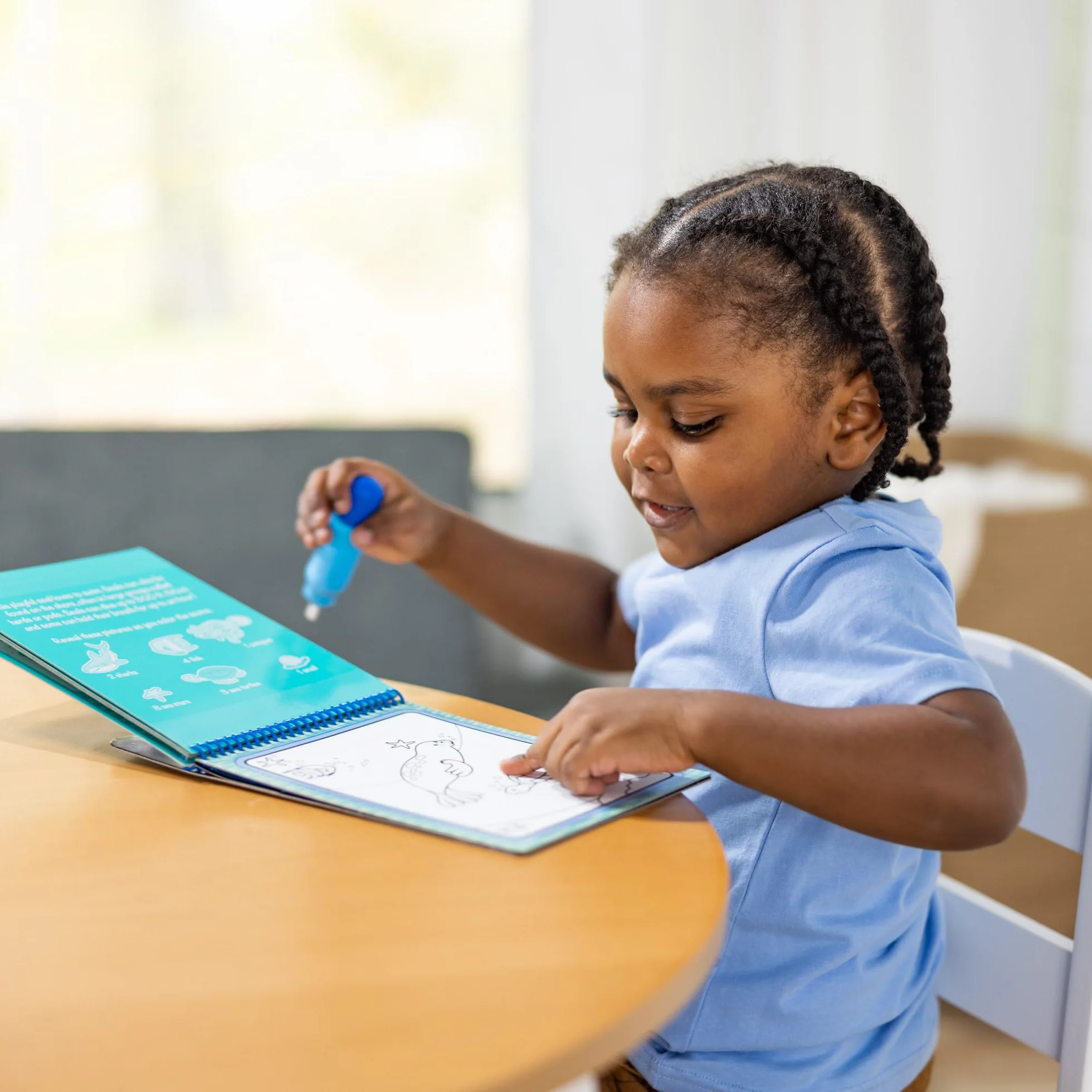 Melissa & Doug Water Wow! Libro Magico da Colorare con Pennello ad Acqua Mondo Sottomarino Gioco Educativo 3+ Anni