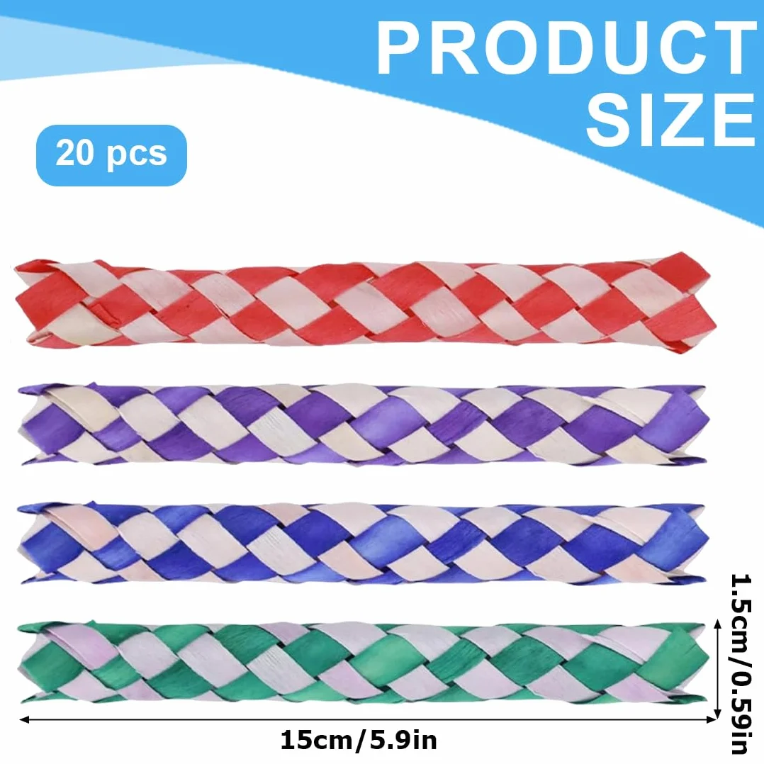 Pezzi Chinese Finger Traps Colori Assortiti per Feste di Compleanno