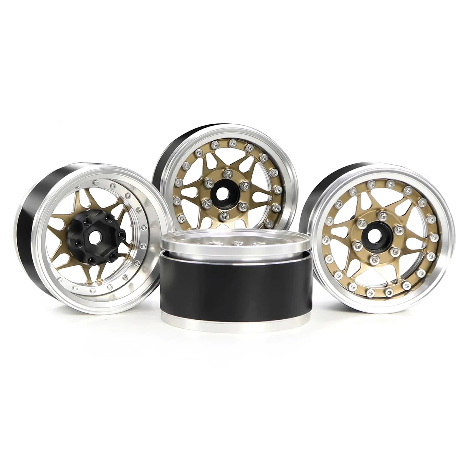 Per TRX4 Per TRX6 Per Axial SCX10 Per Redcat GEN8 D90 1/10 Parti Automobili RC 1.9 Pollici CNC Ruote Beadlock Cerchio Offset Regolabile Ricambi Modellini RC