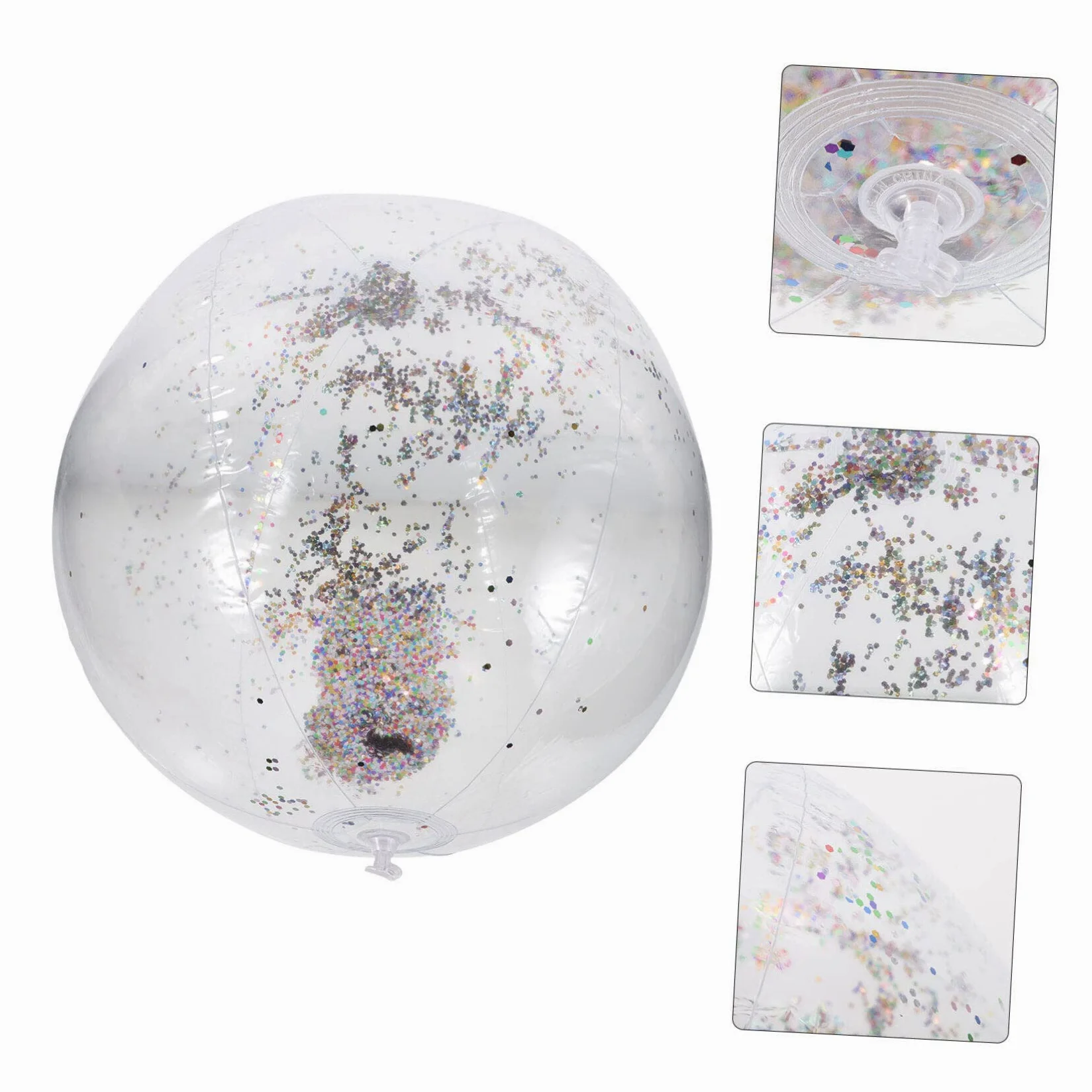 INOOMP 3 Set Palla di Paillettes Gonfiabile Palla da Biliardo Gonfiabile Pallone da Spiaggia Galleggiante Globo Gonfiabile Plastica Estate Bambino Che Fa i Primi Passi Palla a Bolle