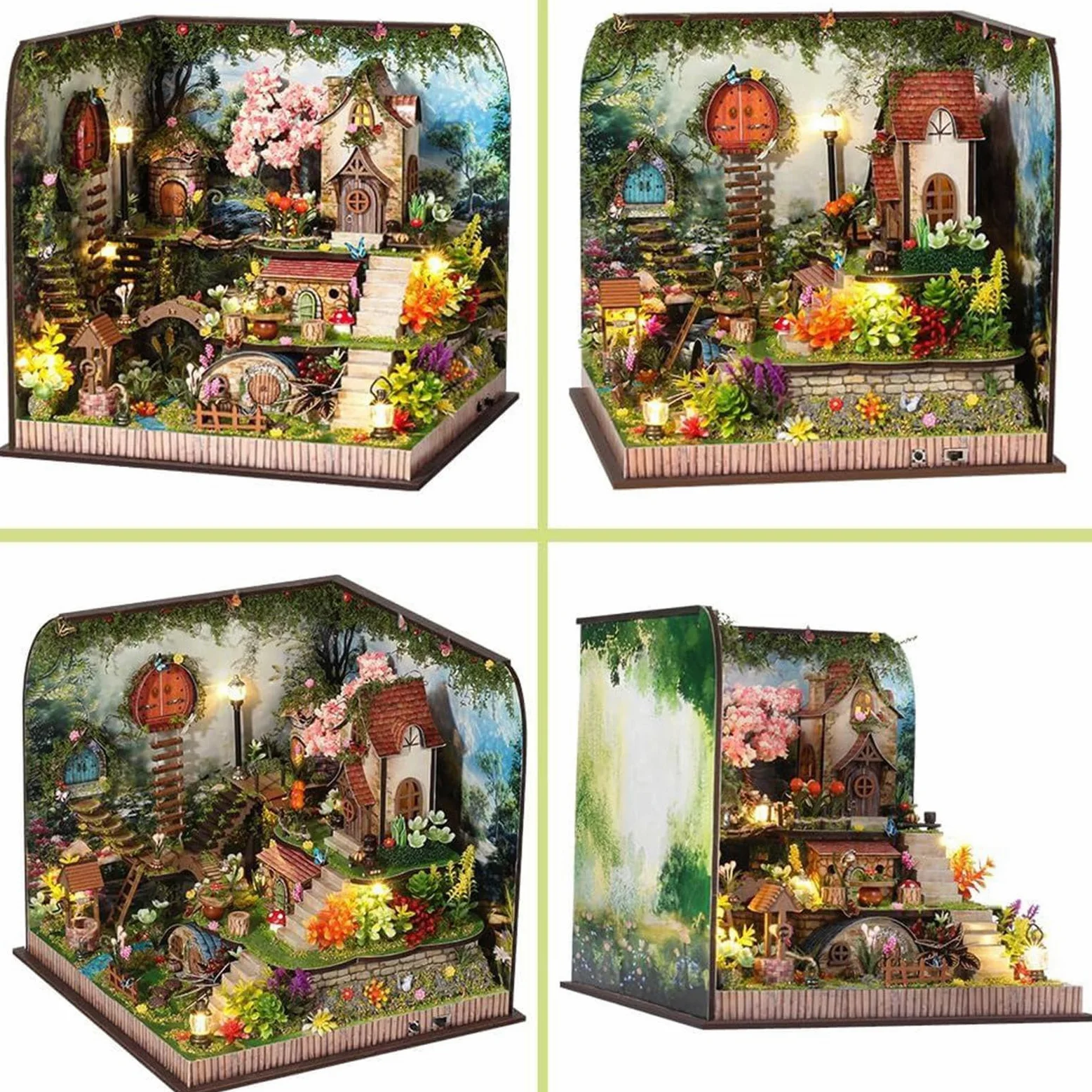 Generico Kit Casa in Miniatura Kit Creativo per Angolo Lettura Fai da Te, | Casa in Miniatura Fatta a Mano per Adulti, Adolescenti, Biblioteca, Camera da , Esposizione su Mensola, Vac