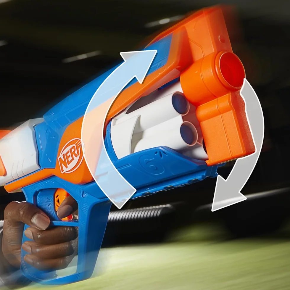 Hasbro Nerf N Series Blaster Agility Tamburo Rotante 6 Dardi Plastica 12 Dardi Gommapiuma Regalo Bambini 8+
