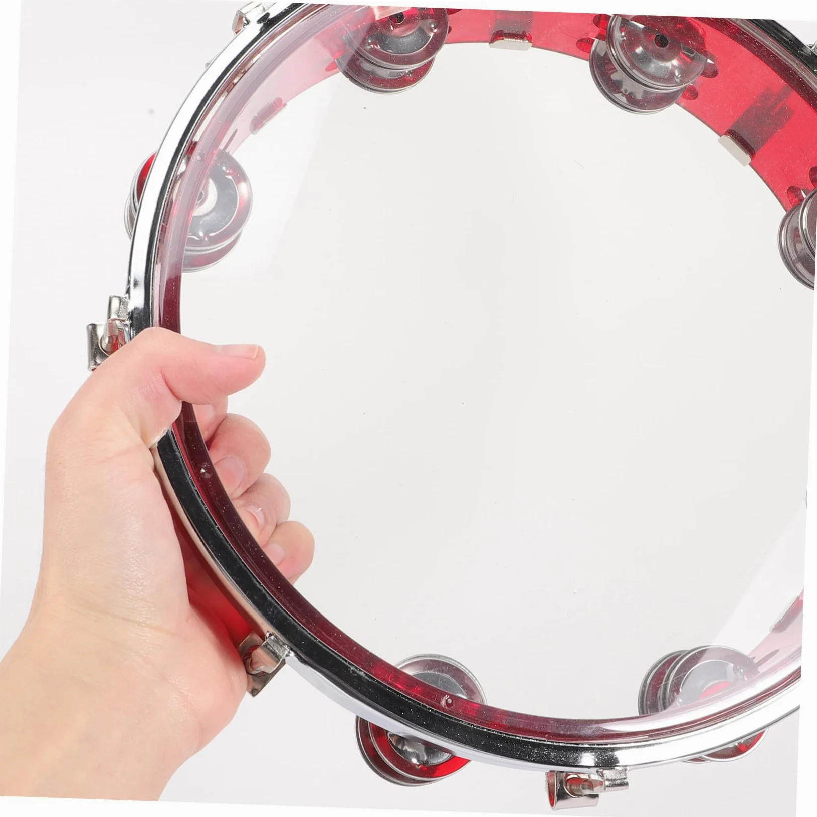 BESPORTBLE Tamburello Mano Leggero Campanello Strumenti Percussione Per Ragazzo Ragazza e Adulti Suono Brillante Per Concerti e Feste
