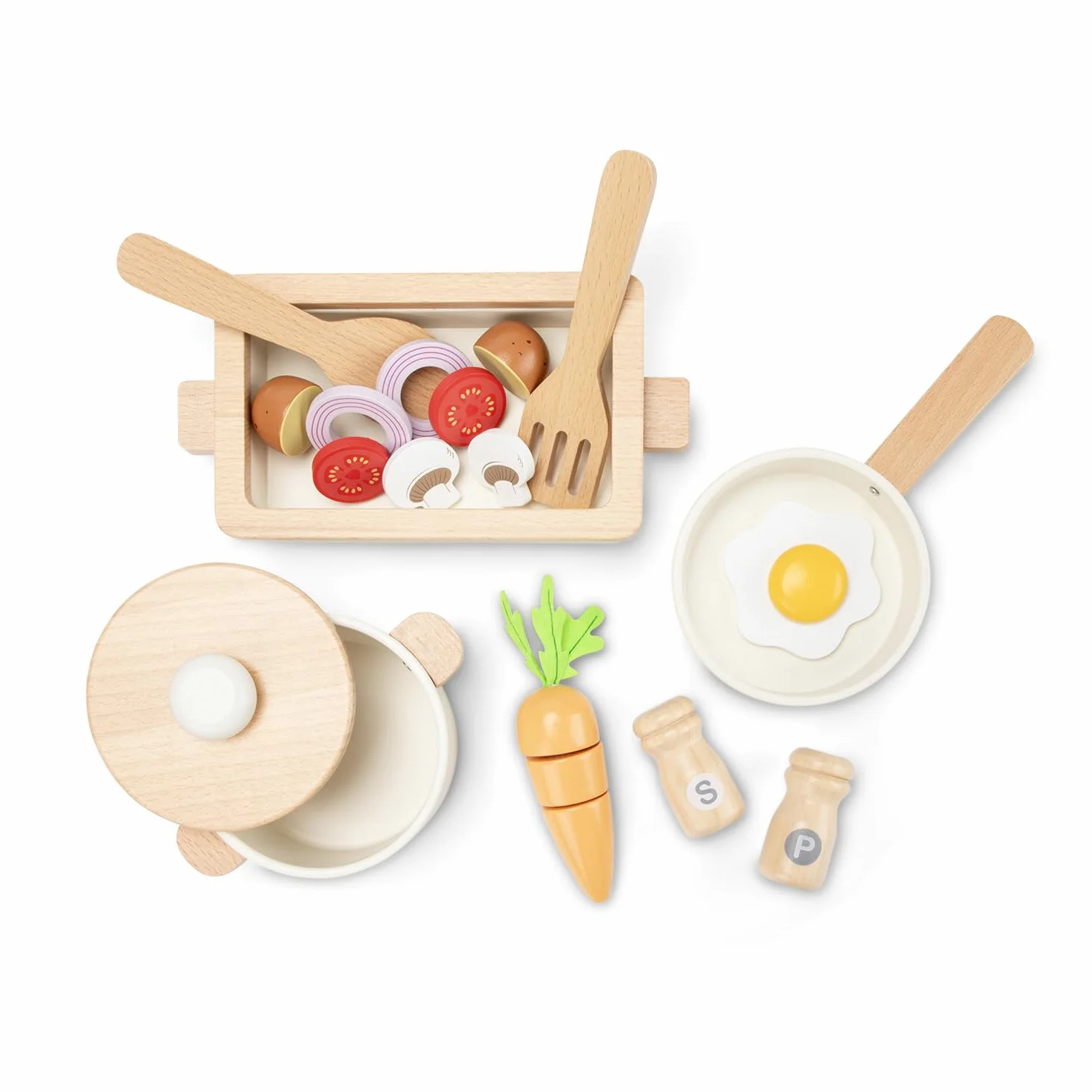 Woet® Forno per il Pane Giocattolo in Legno per Bambini – Set Colazione di Imitazione con Pane, Accessori e Tagliere – Giocattolo di Imitazione – A Partire da 3 Anni – Regalo per Bambini e Bambine