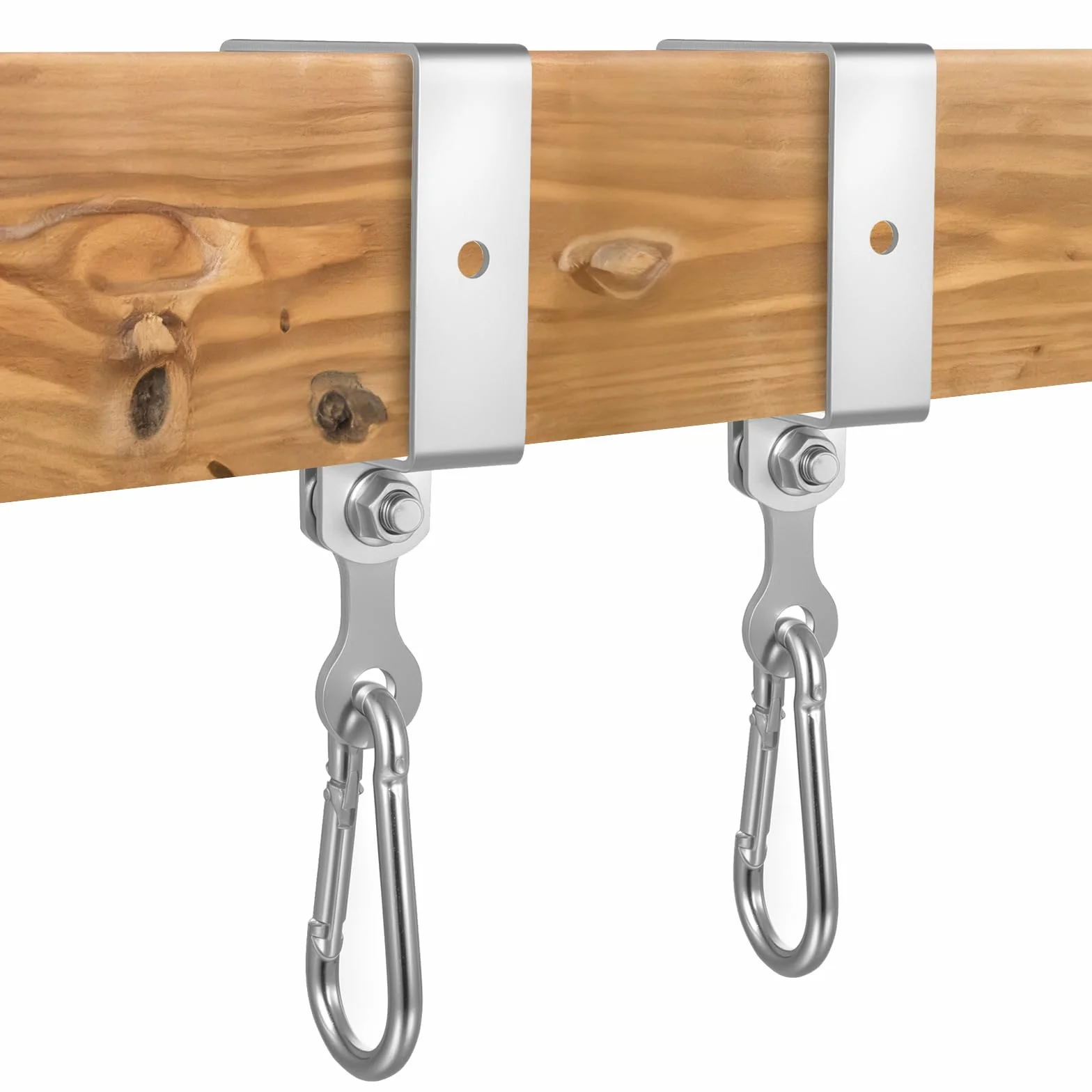 2 Pz Ganci per Fissare Altalena con Cuscinetti, 235 mm 180° Ganci da Soffitto per Altalena in Acciaio Inox, M10 Bulloni Gancio di Montaggio Girevole per Poltrona Sospesa Sacco da Boxe da Yoga