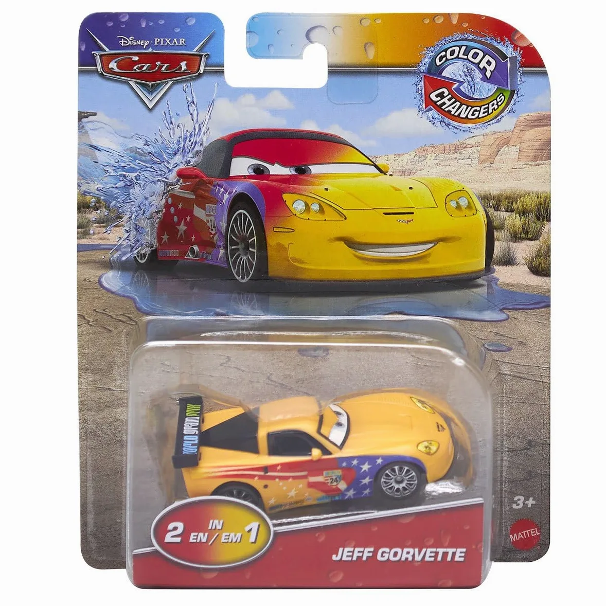 Disney Cars 2024 Cambia colore Jeff Gorvette