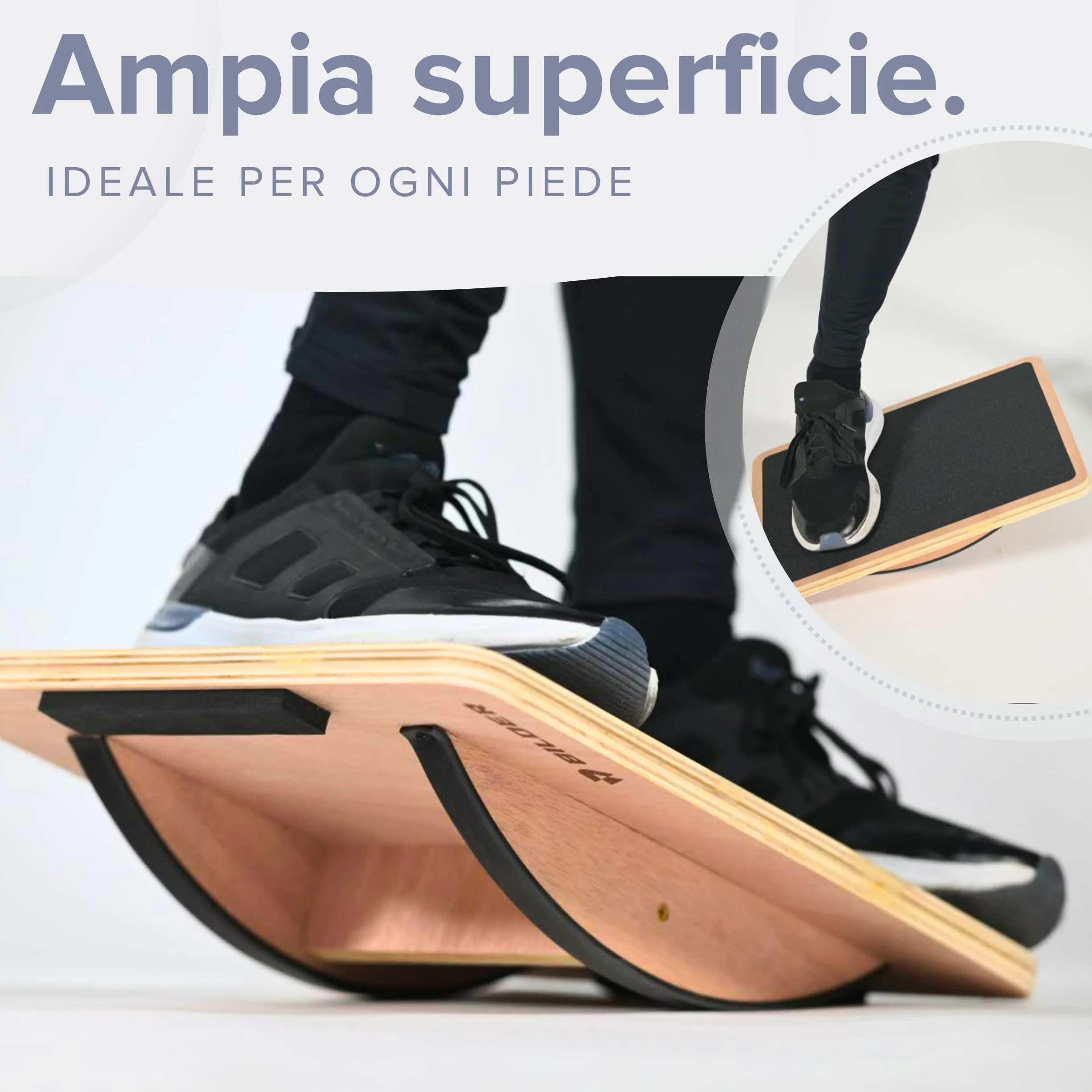 BILDER - Balance Board per Pilates, Yoga e Fitness, Tavoletta Propriocettiva con Superficie Antiscivolo - Migliora la Forza e la Coordinazione, Attrezzi Palestra Casa Ufficio Principianti ed Esperti