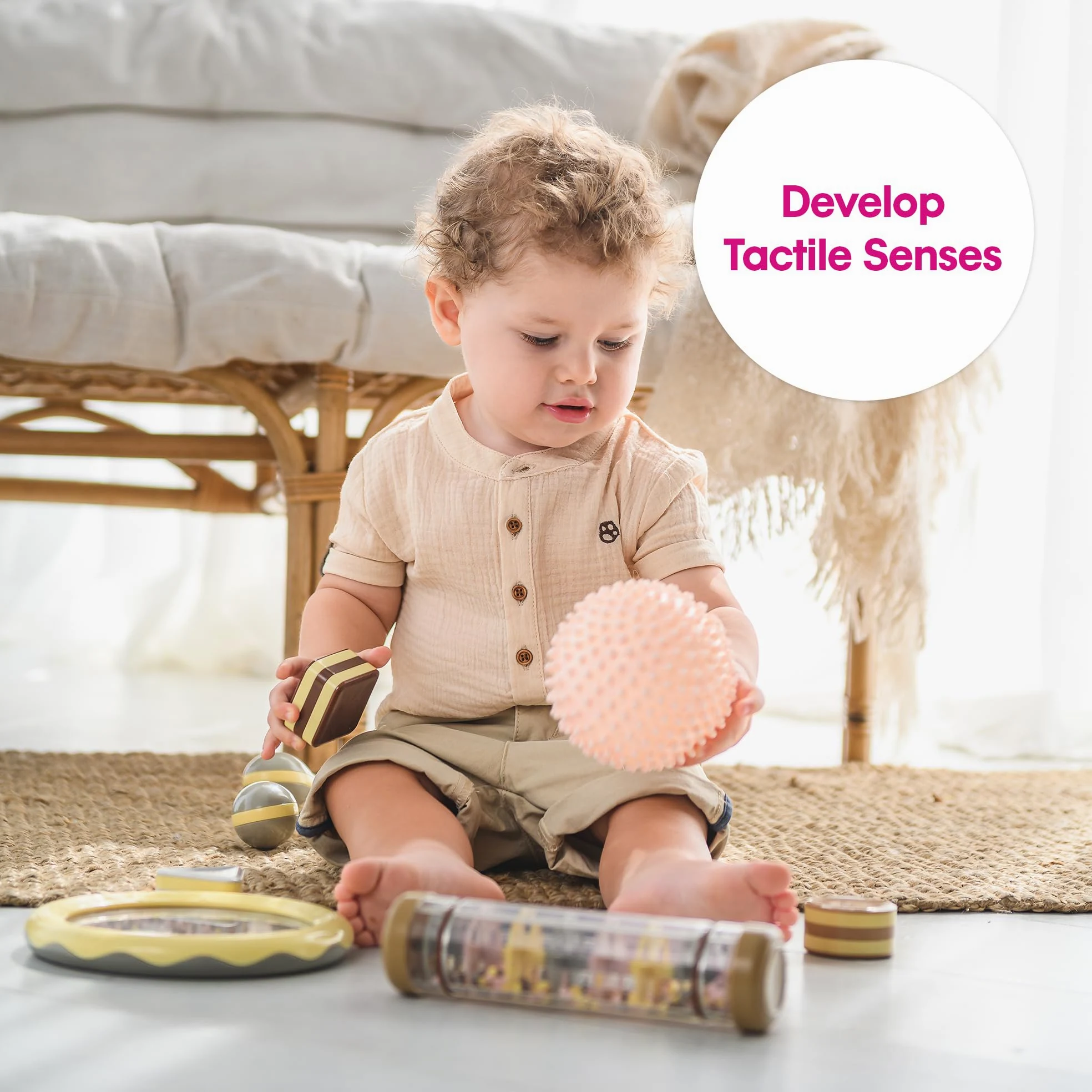 Edushape Sensoriali Palline Boho Chic - 10cm