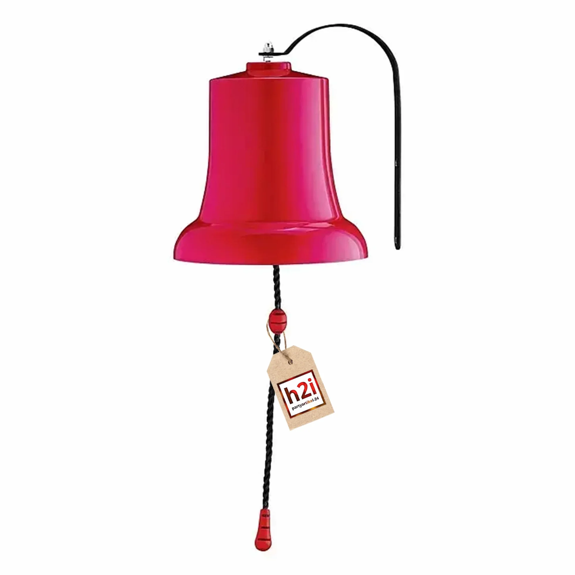 h2i Campana da gioco per casetta e torre da gioco | Campana in plastica resistente alle intemperie | Rosso