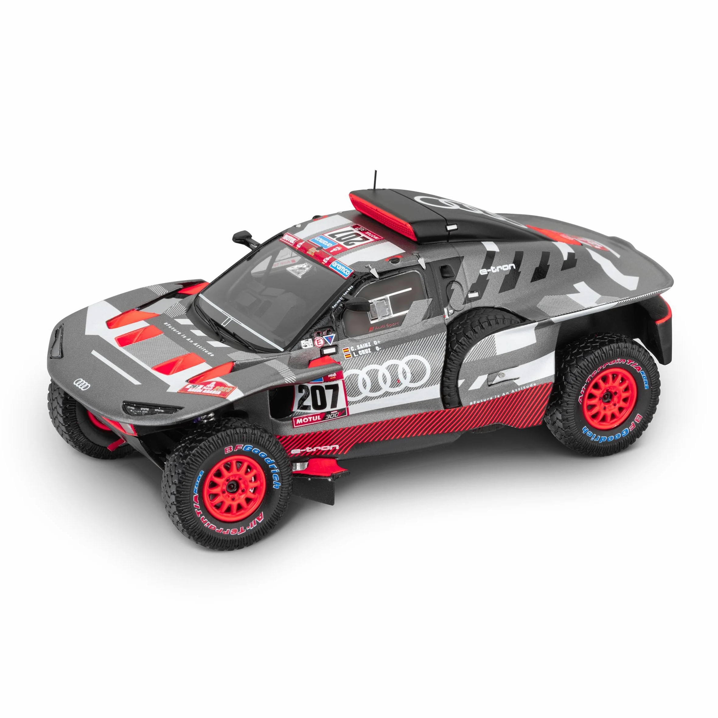Audi 5022200633 Modellino auto 1:43 Miniatura RS Q e-tron E2 Rally Dakar 2023, Sainz/Cruz