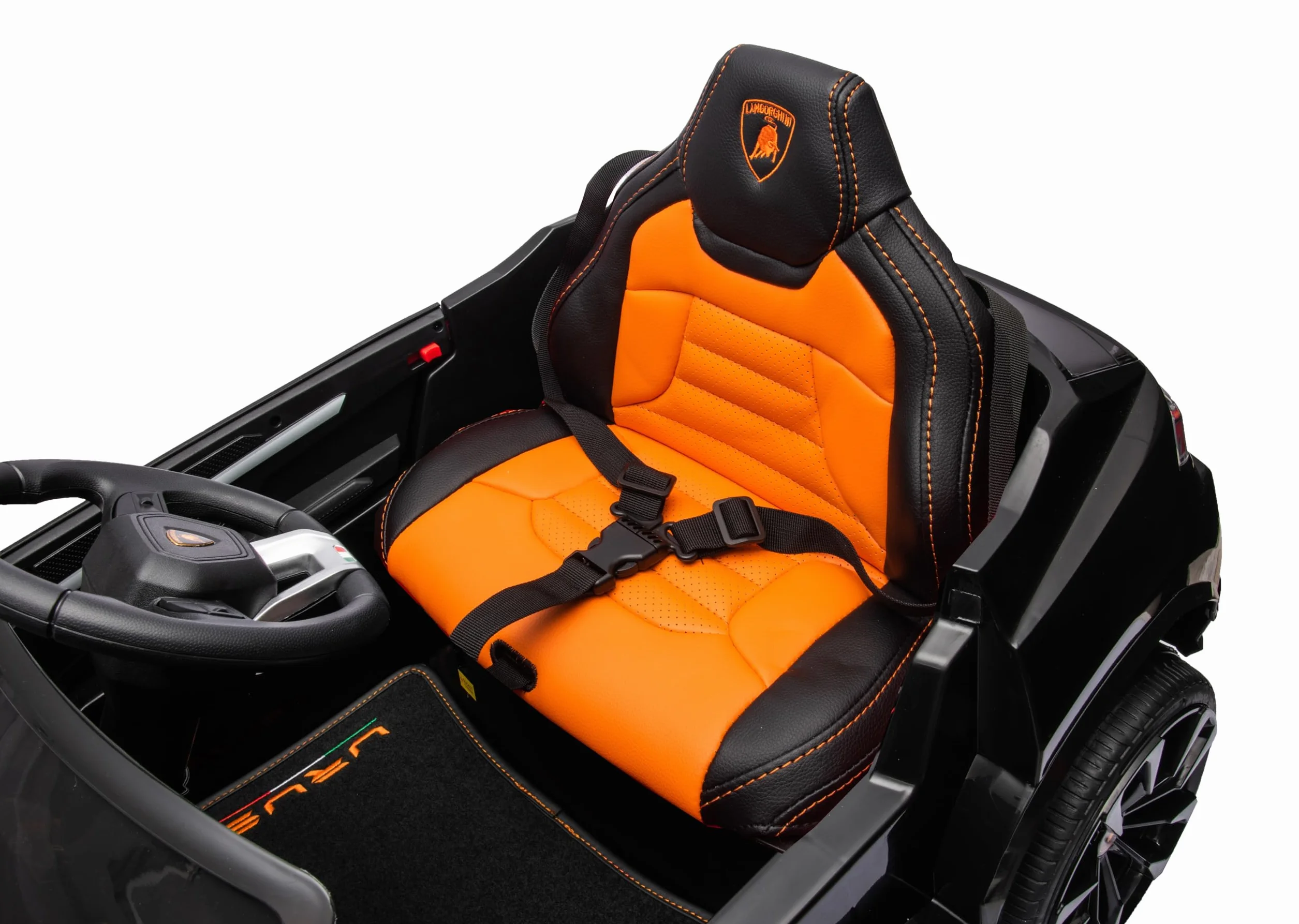 Macchina Elettrica per Bambini Lamborghini Urus 12v Full Optional con Sedile in Pelle e Tappetini Auto Elettrica per Bambini con Telecomando Nero