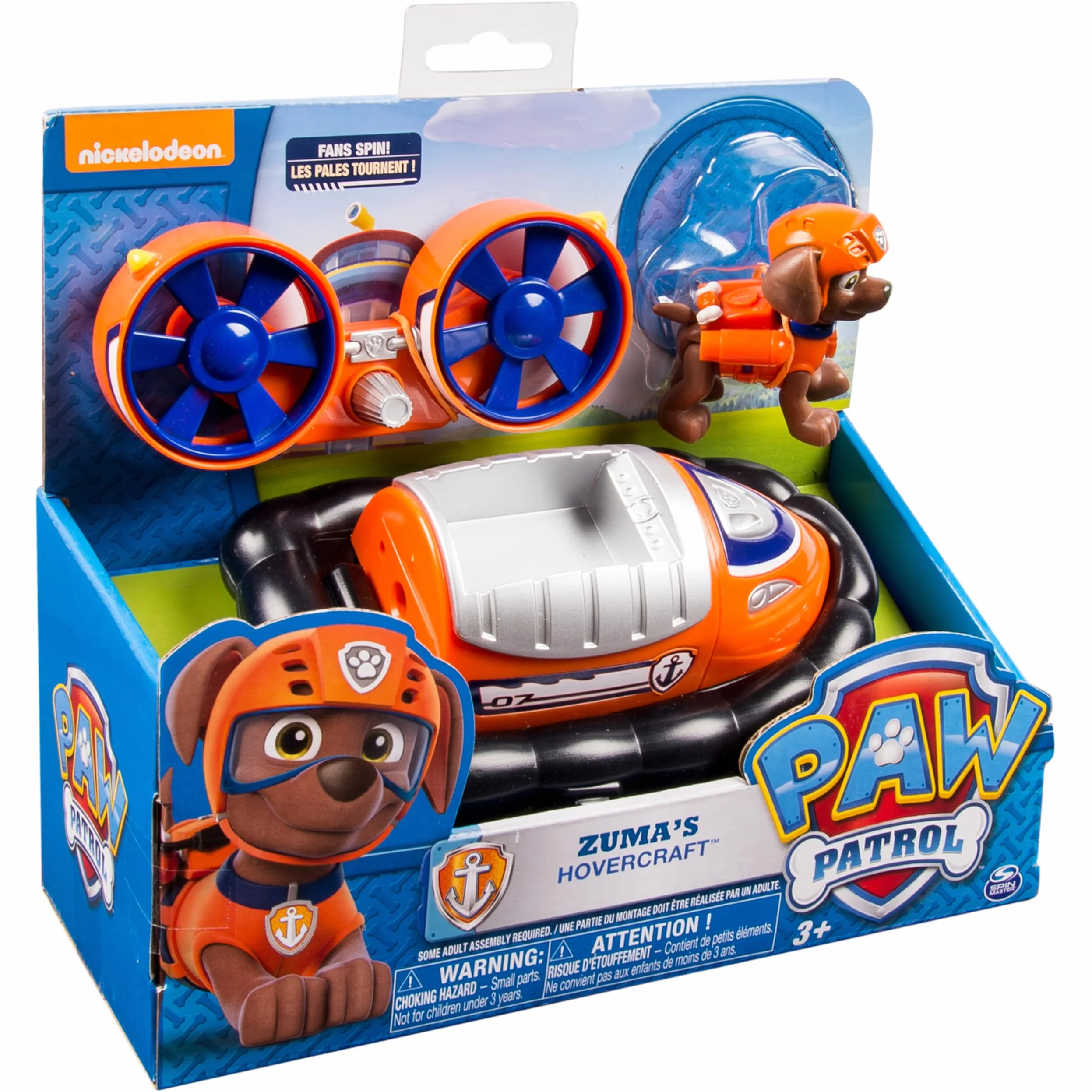 Spin Master Nickelodeon Paw Patrol Personaggio con Veicolo, Zuma e Il Suo Hovercraft