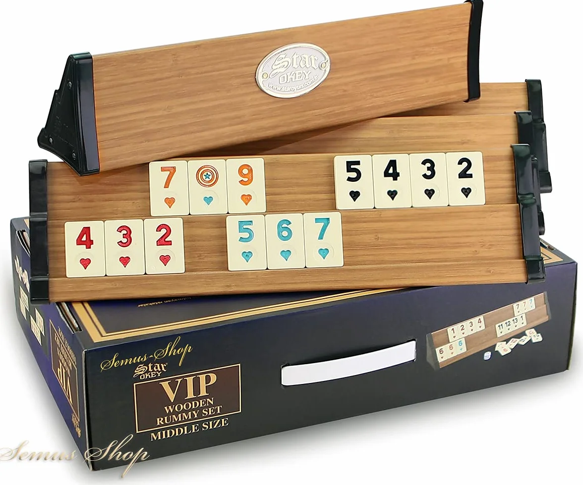 Set compatto Rummy / VIP Ahsap Okey SETI con pietre in melamina Orta Boy