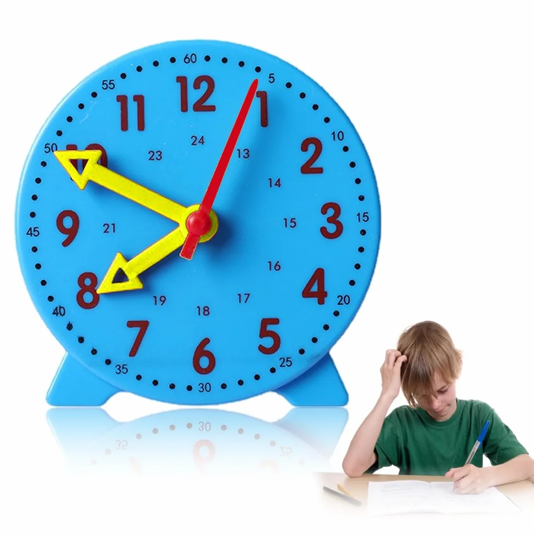1 Articolo Tabelline per Bambini,Mini Orologi, Pacchetto Intelligente per l’apprendimento Individuale della Matematica in Classe, dai 5 Anni in avanti-Blu