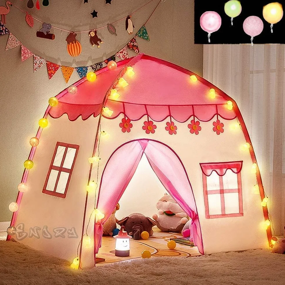 KRUZZEL Tenda da gioco per bambini, con serratura a LED, 23472