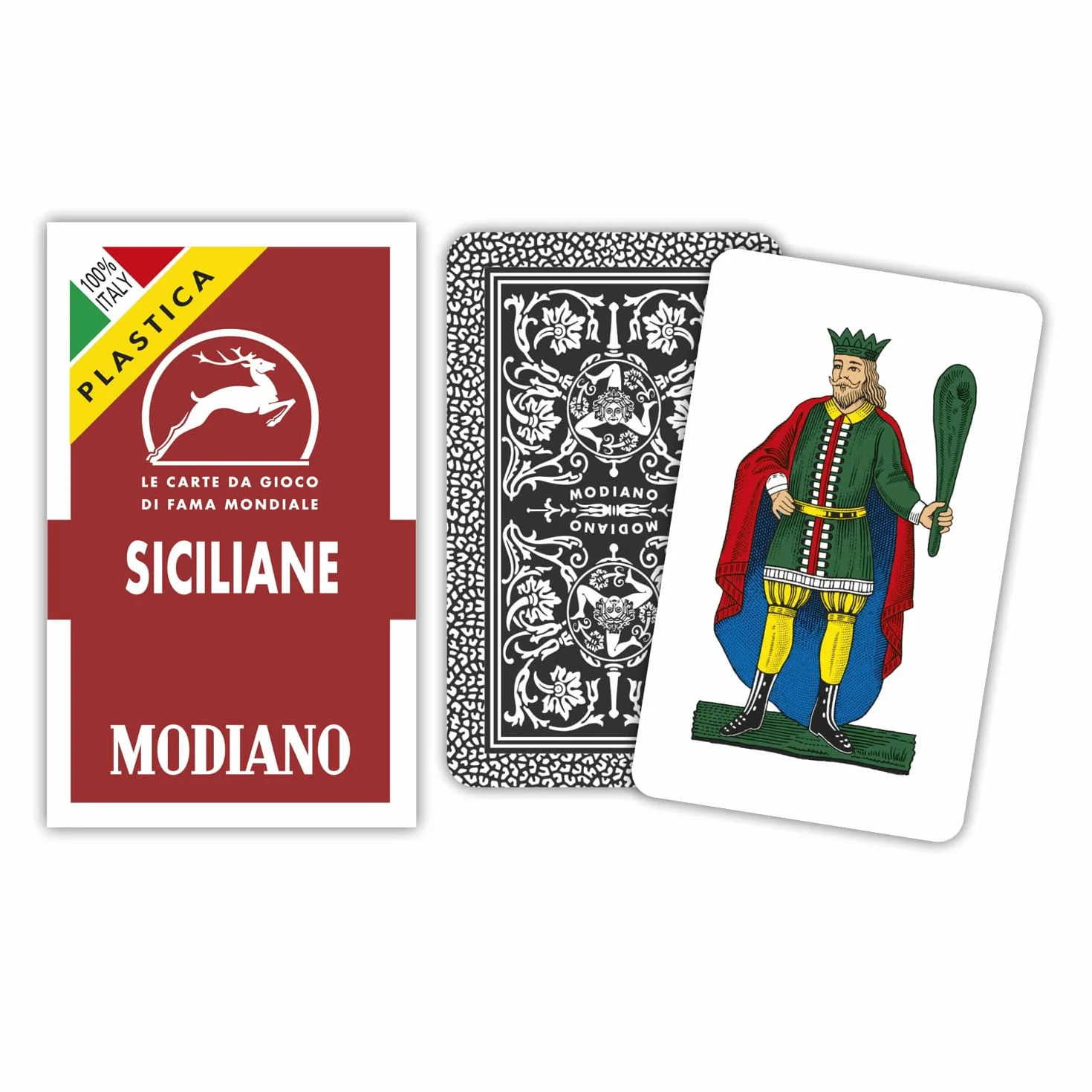 Modiano 300163 Carte Regionali Siciliane, 100% Plastica
